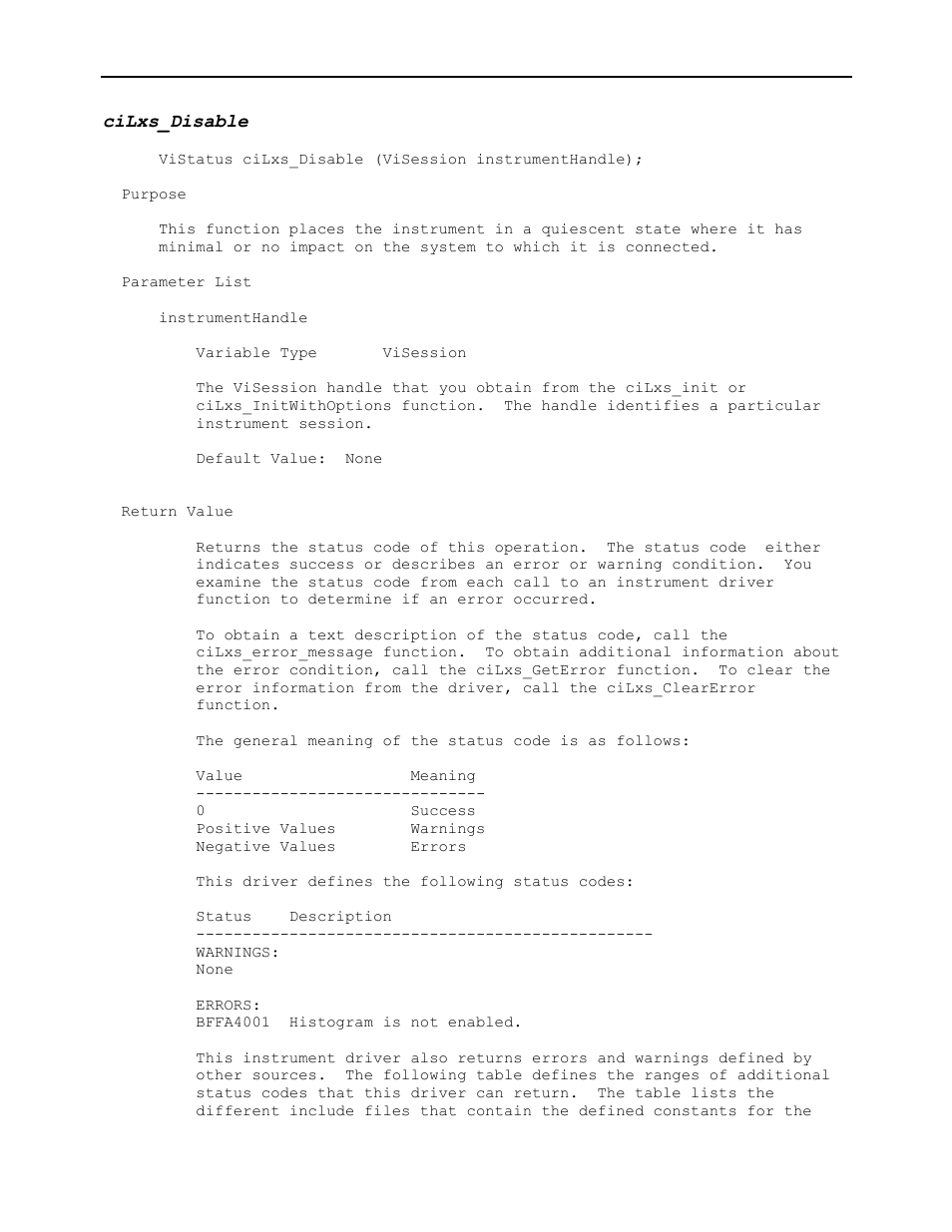 Cilxs_disable | AMETEK Ls Series Driver Manual User Manual | Page 137 / 275