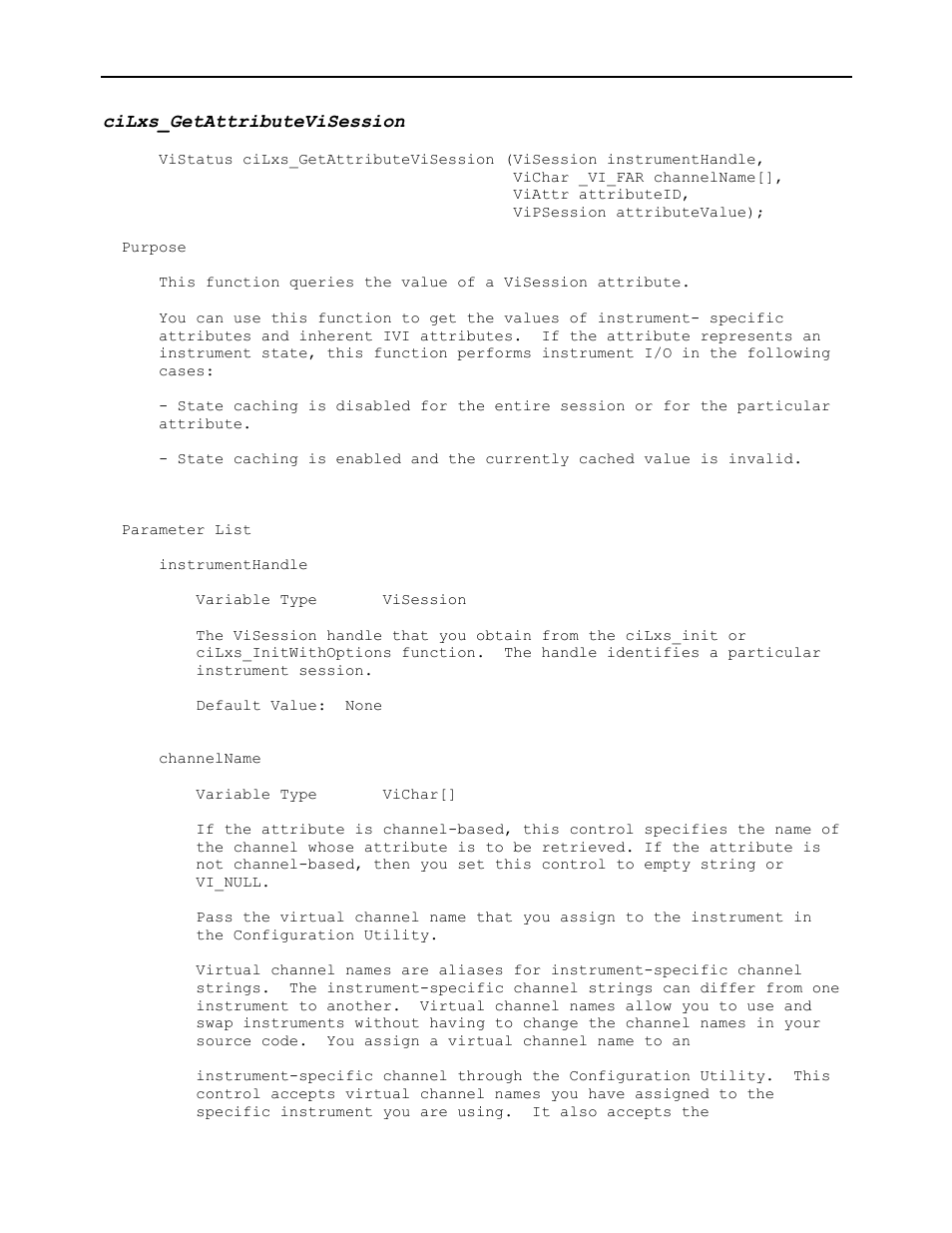 Cilxs_getattributevisession | AMETEK Ls Series Driver Manual User Manual | Page 165 / 275