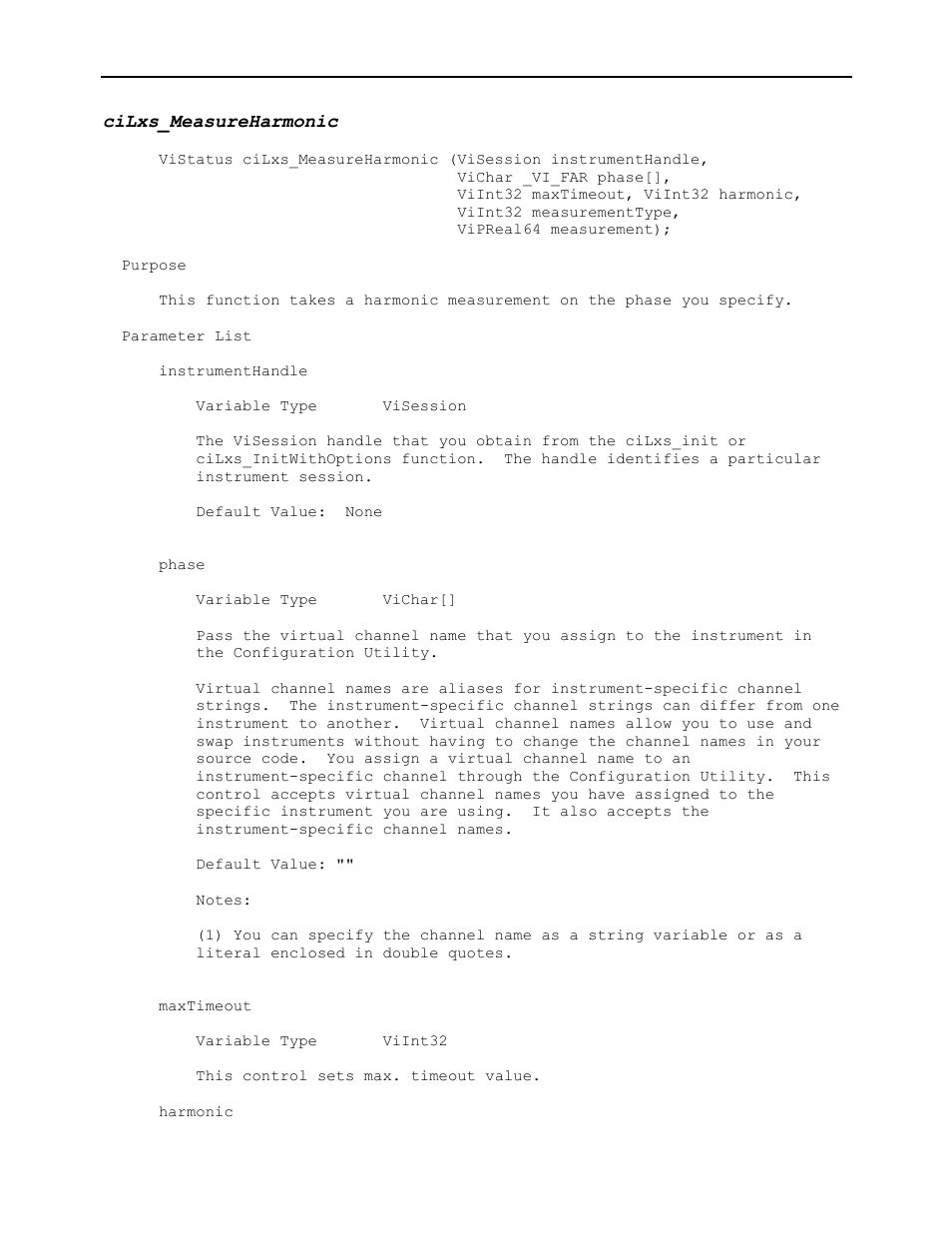 Cilxs_measureharmonic | AMETEK Ls Series Driver Manual User Manual | Page 208 / 275