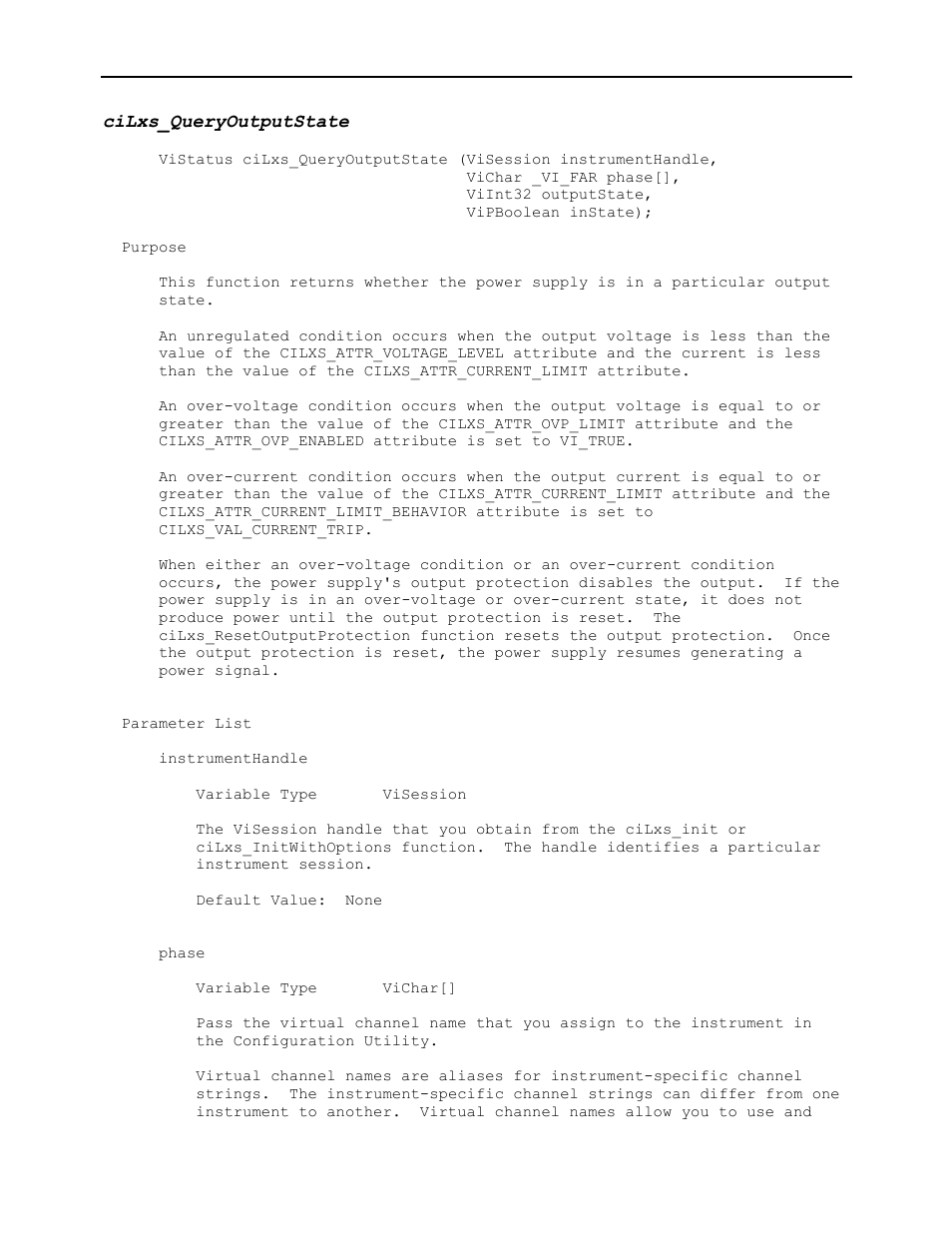 Cilxs_queryoutputstate | AMETEK Ls Series Driver Manual User Manual | Page 220 / 275