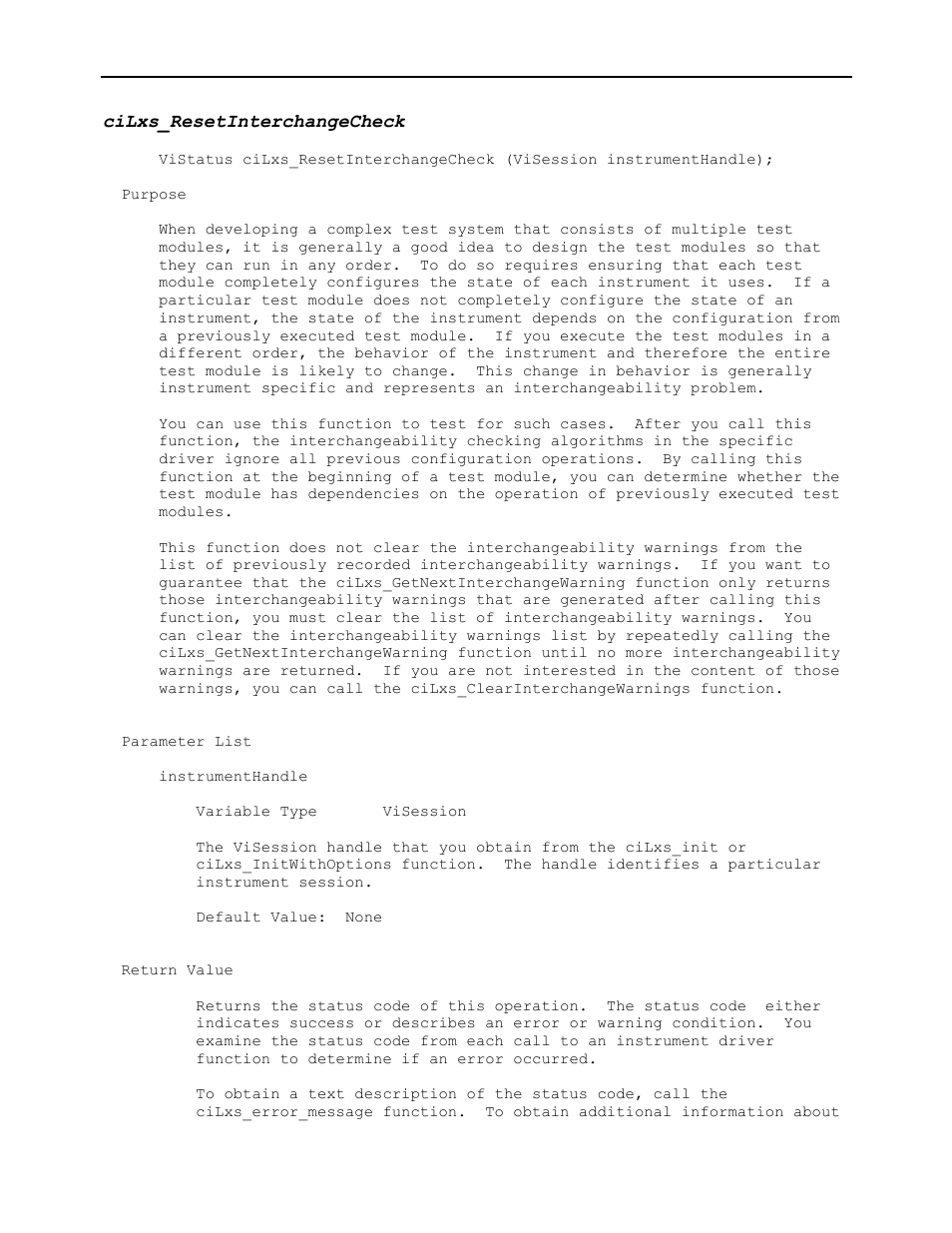 Cilxs_resetinterchangecheck | AMETEK Ls Series Driver Manual User Manual | Page 229 / 275