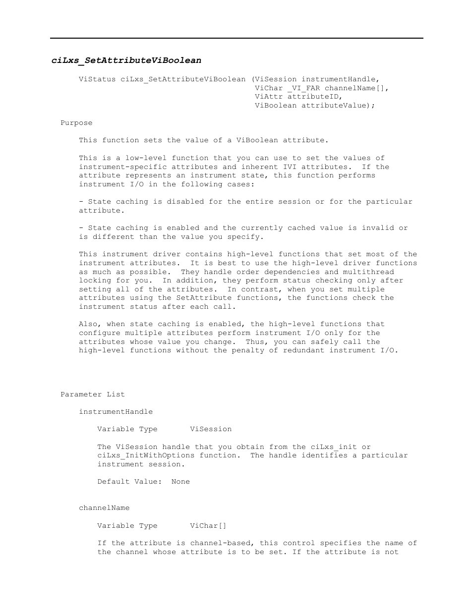 Cilxs_setattributeviboolean | AMETEK Ls Series Driver Manual User Manual | Page 241 / 275