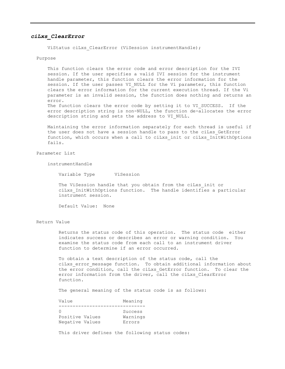 Cilxs_clearerror | AMETEK Ls Series Driver Manual User Manual | Page 37 / 275