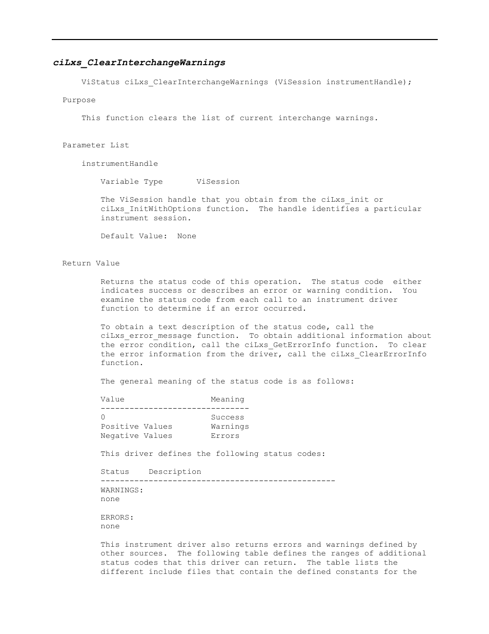 Cilxs_clearinterchangewarnings | AMETEK Ls Series Driver Manual User Manual | Page 39 / 275