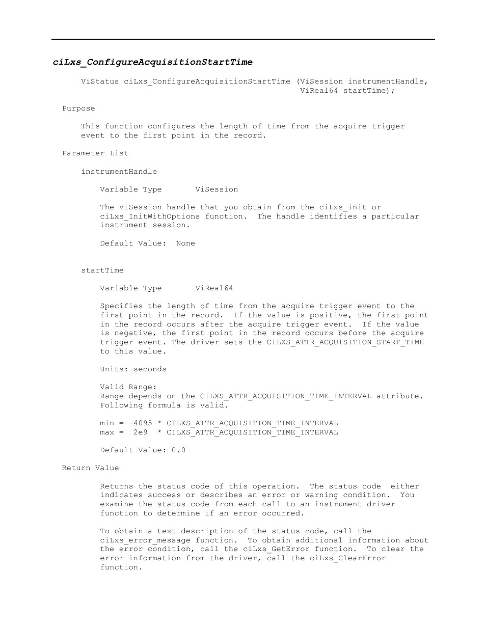 Cilxs_configureacquisitionstarttime | AMETEK Ls Series Driver Manual User Manual | Page 45 / 275