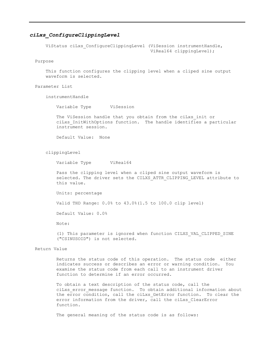 Cilxs_configureclippinglevel | AMETEK Ls Series Driver Manual User Manual | Page 47 / 275