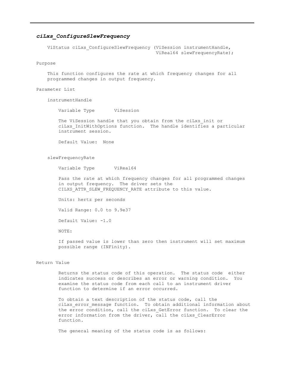 Cilxs_configureslewfrequency | AMETEK Ls Series Driver Manual User Manual | Page 72 / 275