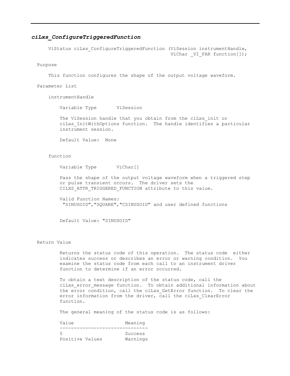 Cilxs_configuretriggeredfunction | AMETEK Ls Series Driver Manual User Manual | Page 92 / 275