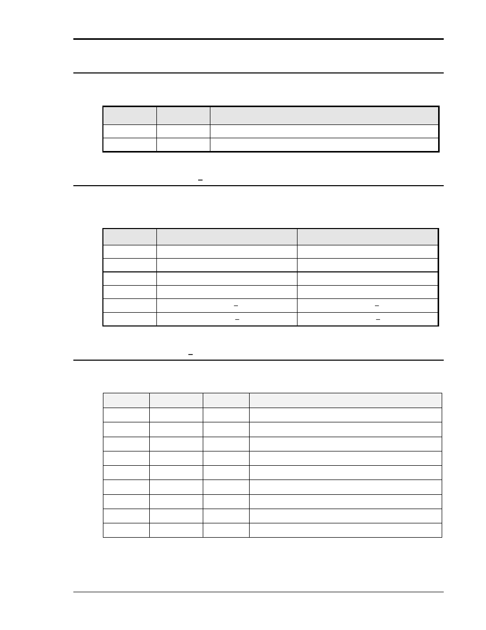 Table 3-7, Table 3-8, Table 3-6 | AMETEK Ls Series User Manual | Page 51 / 205