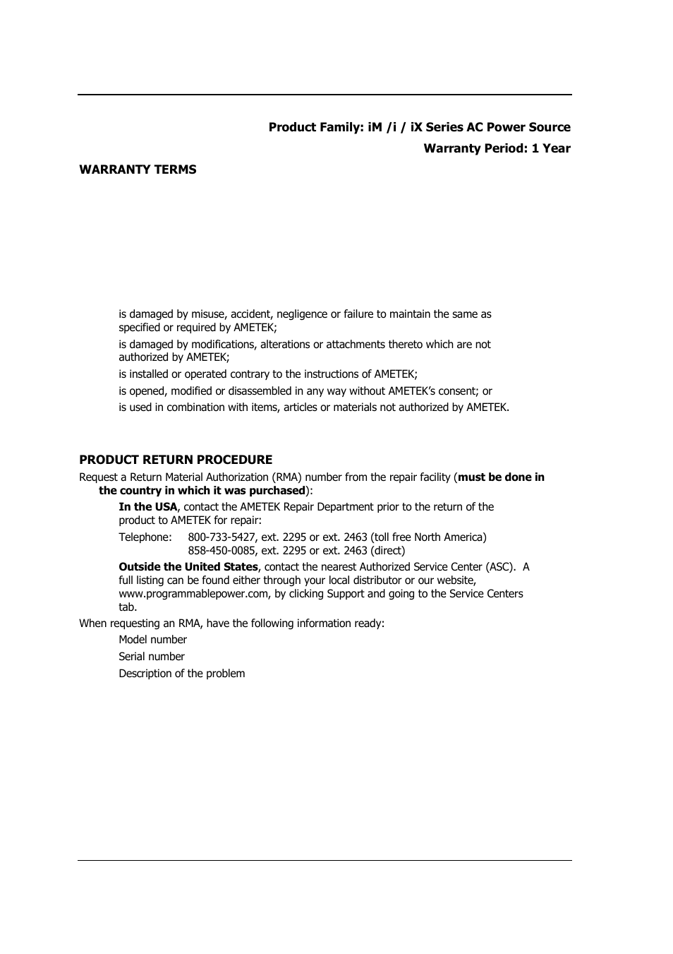 AMETEK i-iX Series II User Manual | Page 6 / 258