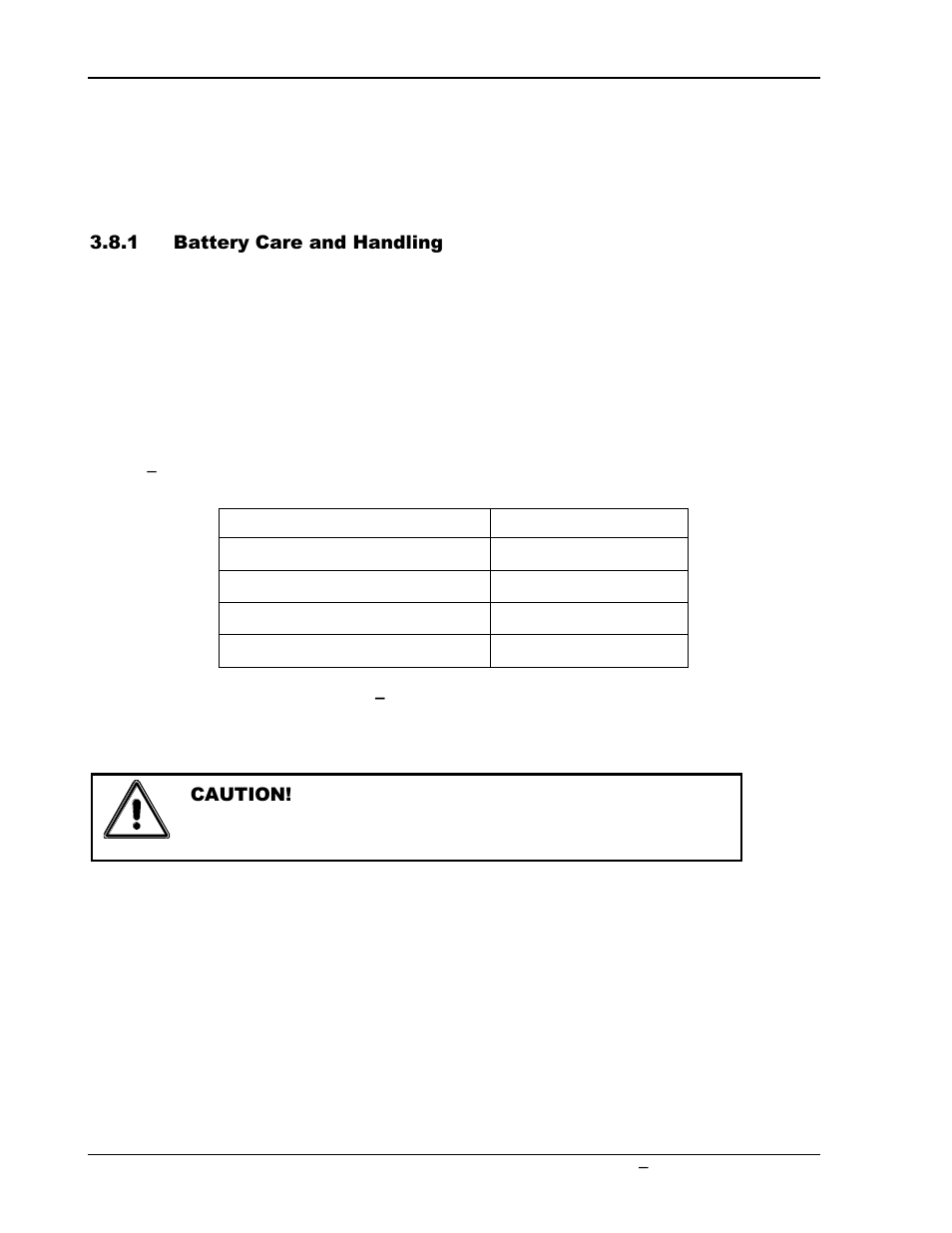 Battery care and handling -6, Table 3, Battery storage times -6 | AMETEK GUPS 2400A-107 User Manual | Page 24 / 36