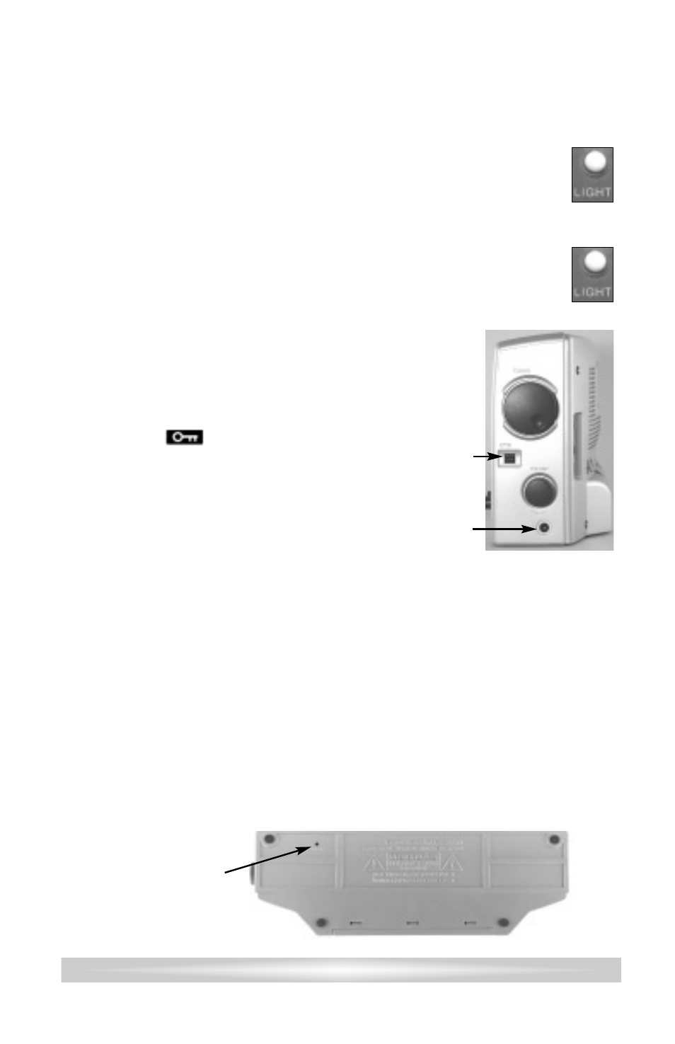 Display light, Display light on ac power, Display light on batteries | Lock switch, Headphone jack, Reset button | C. Crane CCRadio plus User Manual | Page 16 / 27