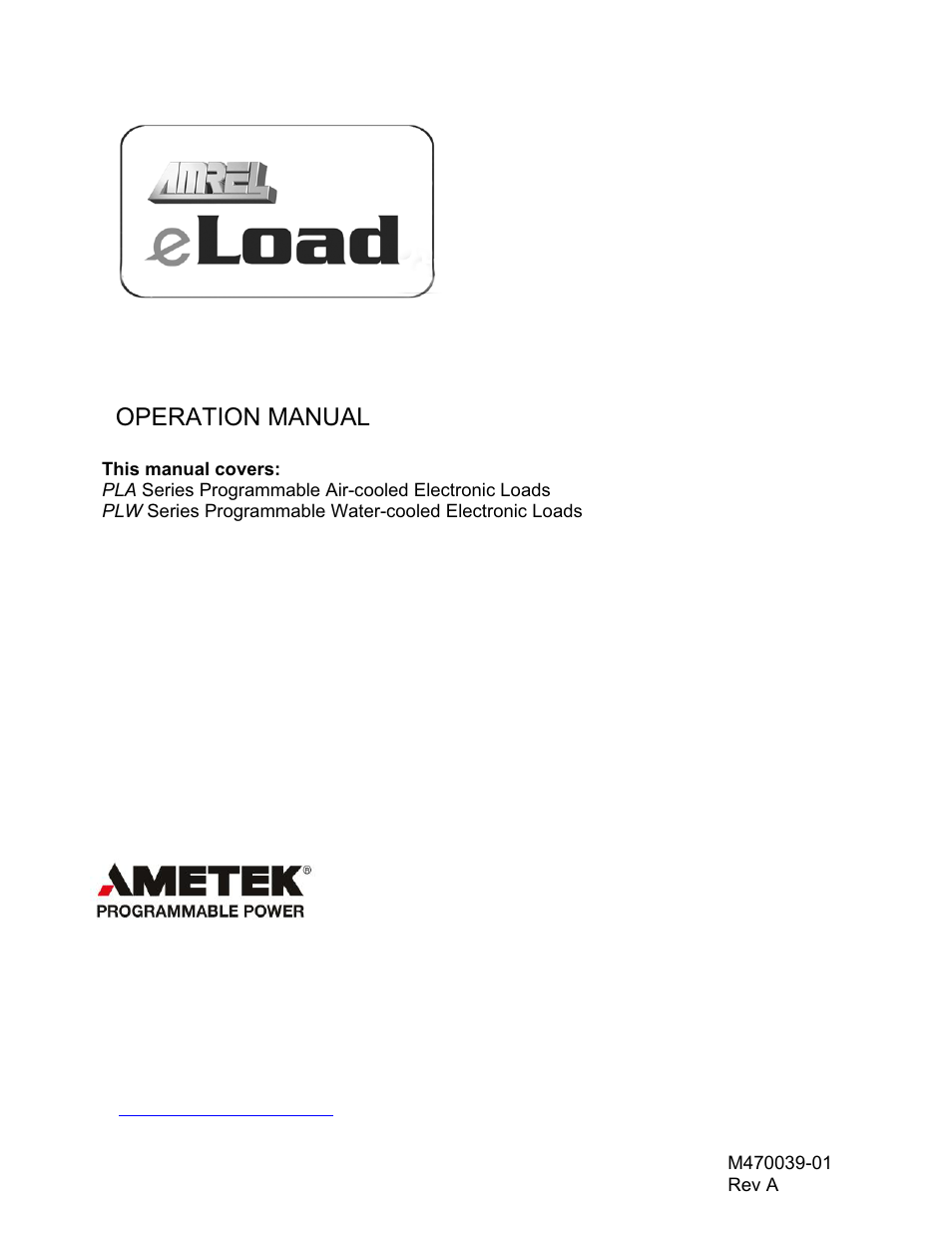 AMETEK PLA-PLW User Manual | 128 pages