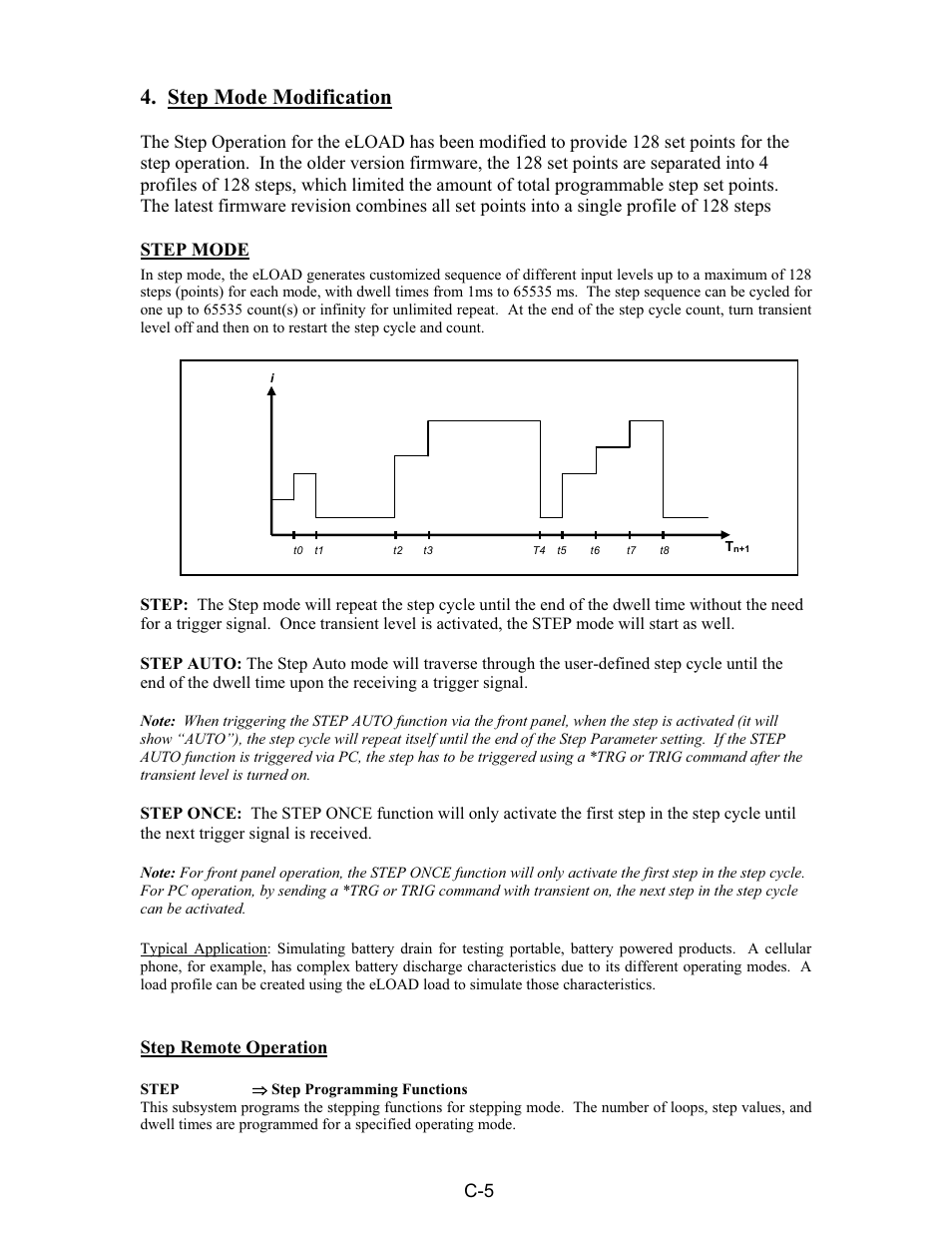 Step mode modification | AMETEK PLA-PLW User Manual | Page 125 / 128