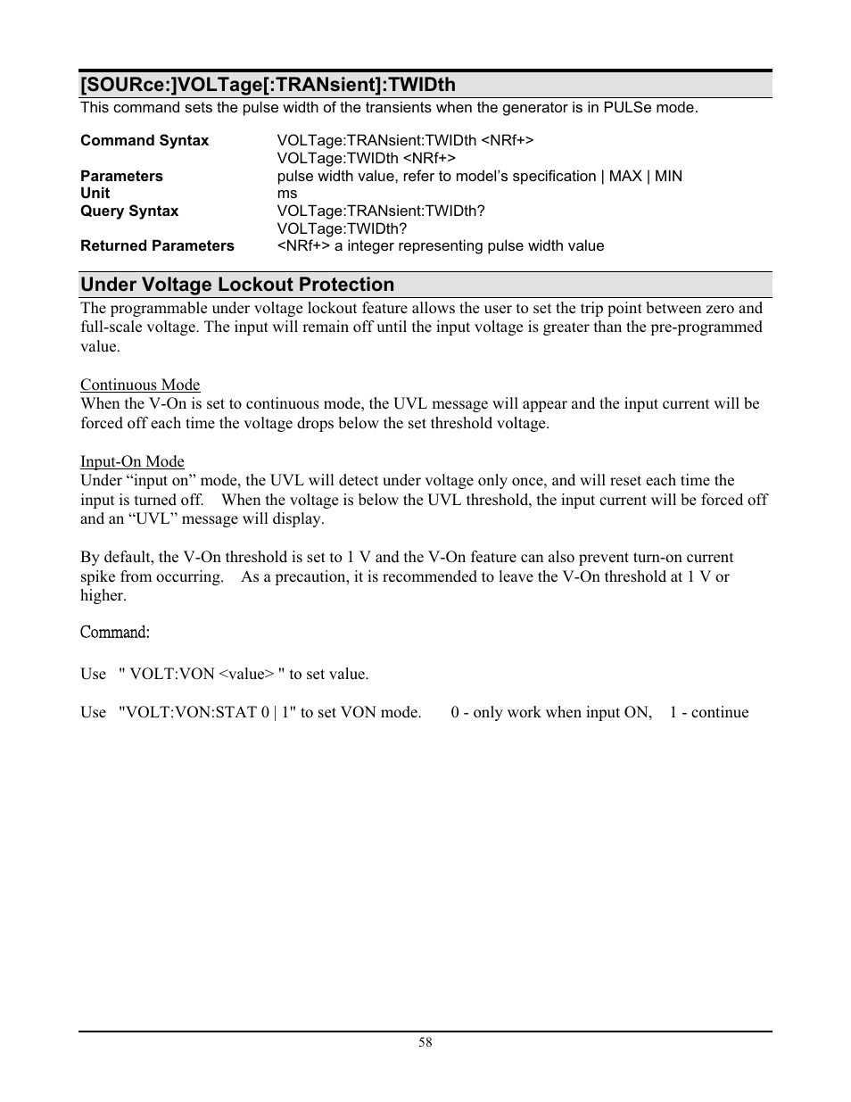 AMETEK PLA-PLW Programming Manual User Manual | Page 62 / 74