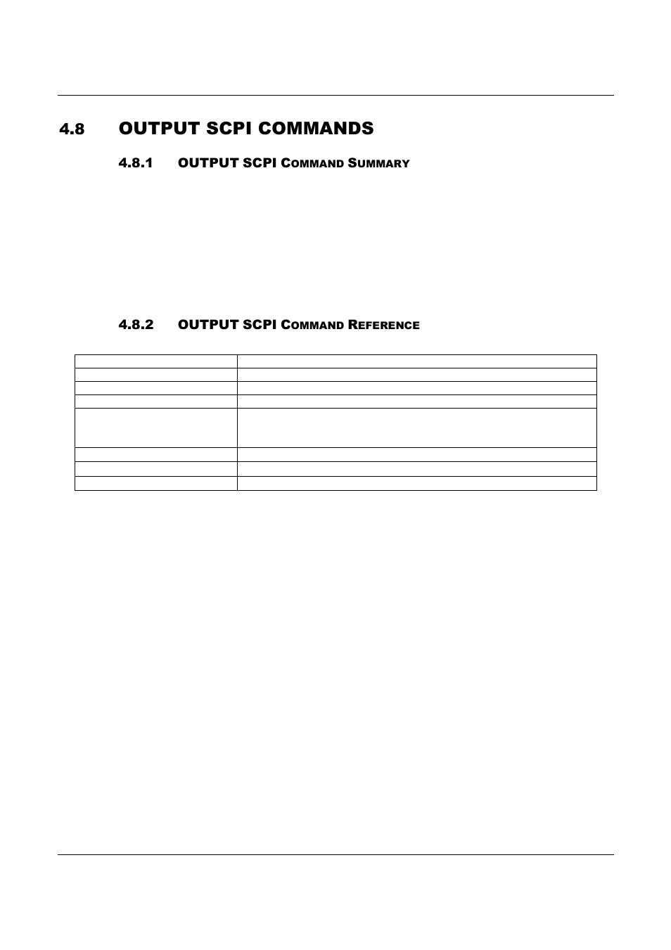 Output scpi commands | AMETEK ReFlex Programming Manual User Manual | Page 104 / 134