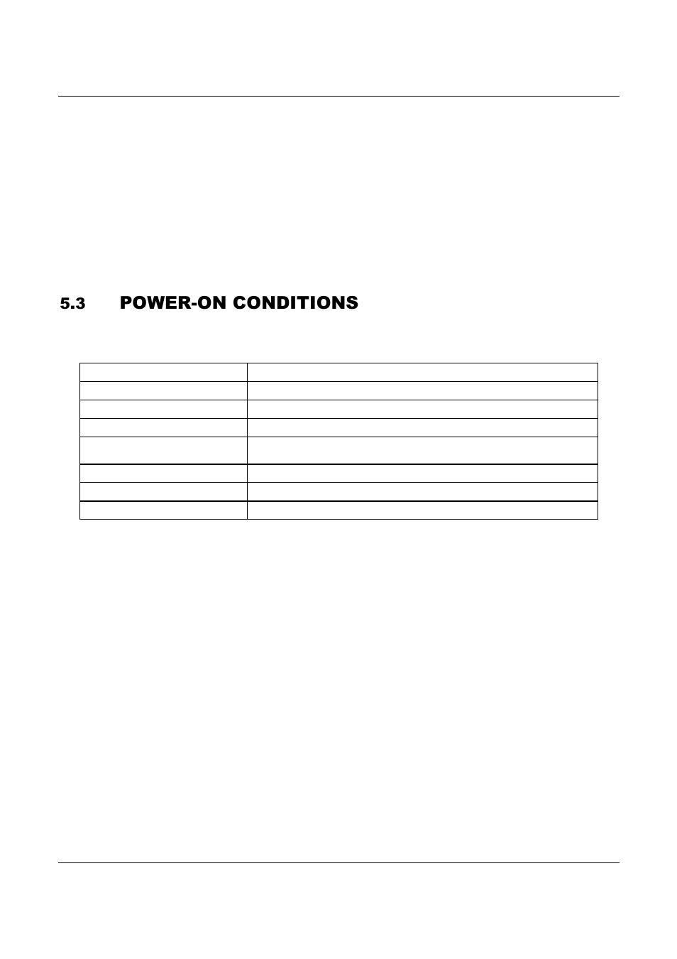 Power-on conditions | AMETEK ReFlex Programming Manual User Manual | Page 116 / 134