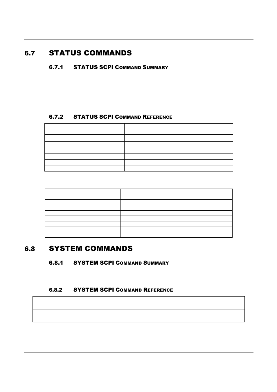 Status commands, System commands | AMETEK ReFlex Programming Manual User Manual | Page 133 / 134