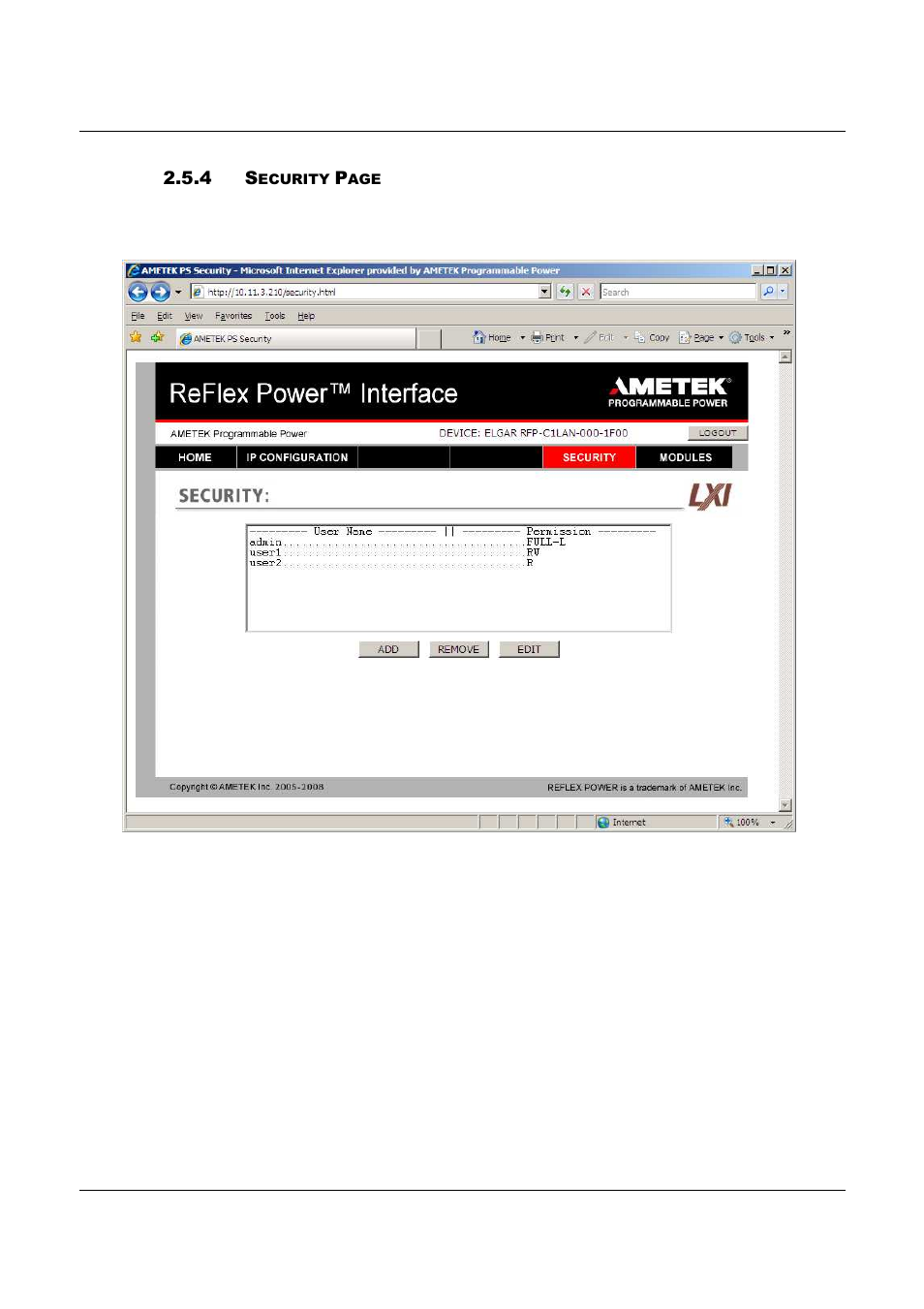 AMETEK ReFlex Programming Manual User Manual | Page 33 / 134