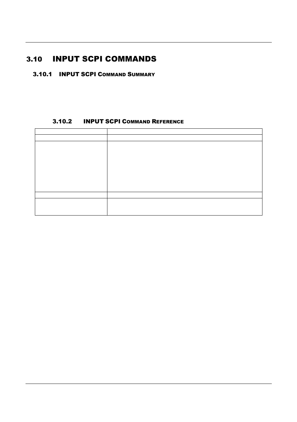 Input scpi commands | AMETEK ReFlex Programming Manual User Manual | Page 68 / 134