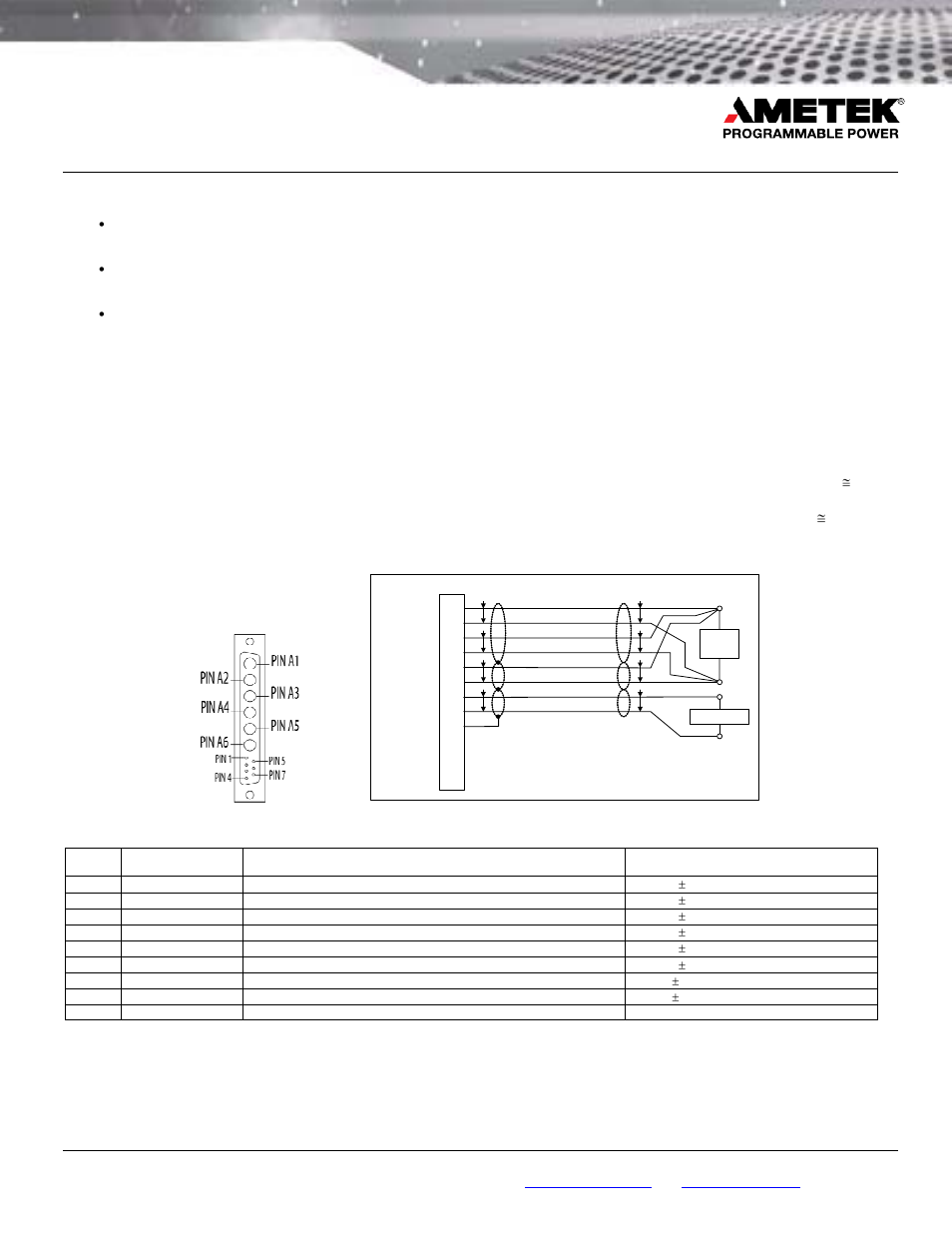 Reflex power™ mating connectors for acps module, Optional interface connector accessories, Ac output connector | Ac output pinout | AMETEK ACPS User Manual | Page 3 / 4