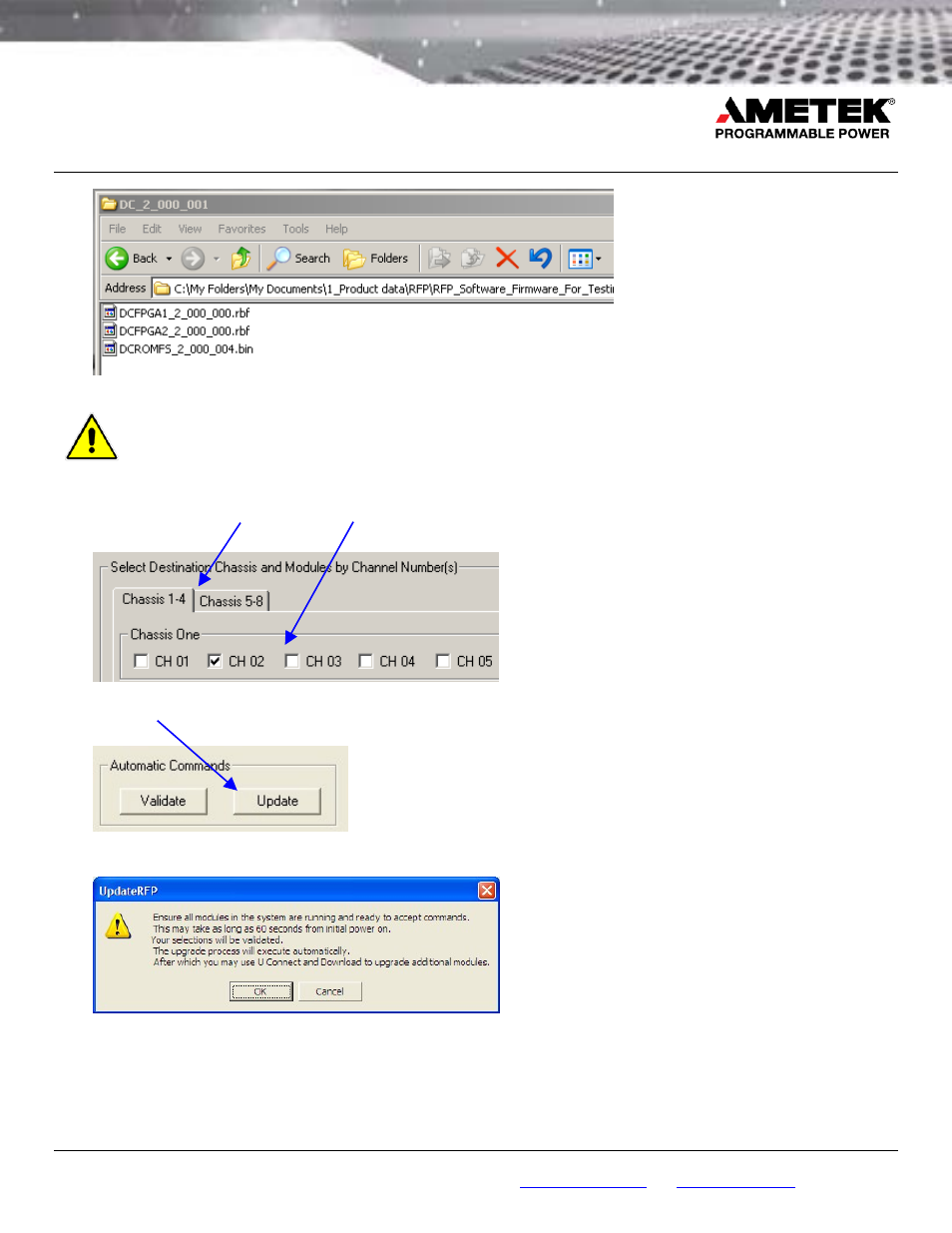 Reflex power™ firmware updates | AMETEK ReFlex Firmware Updates User Manual | Page 6 / 8