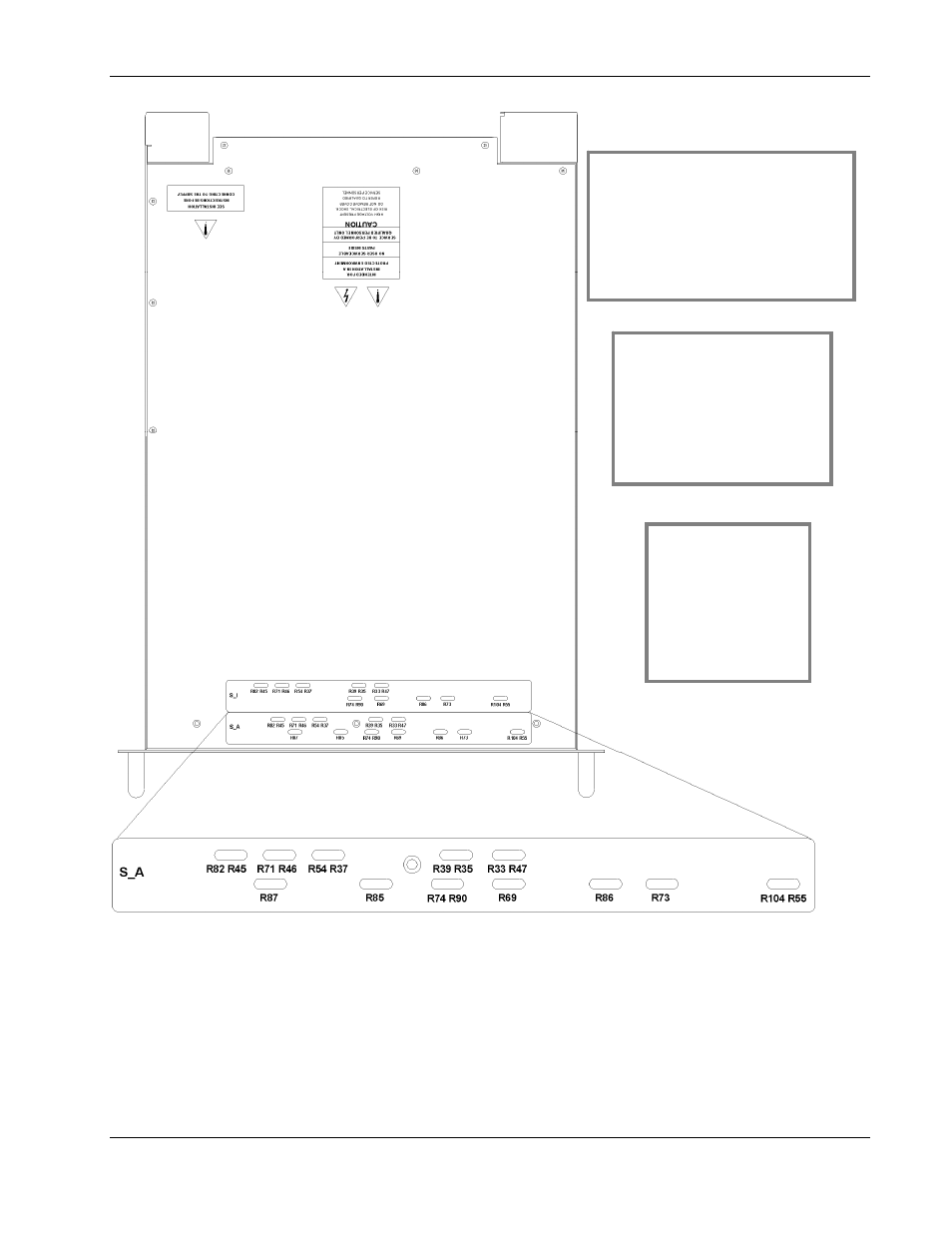 Figure 4-2. potentiometer locations -5 | AMETEK SFA Series User Manual | Page 57 / 64