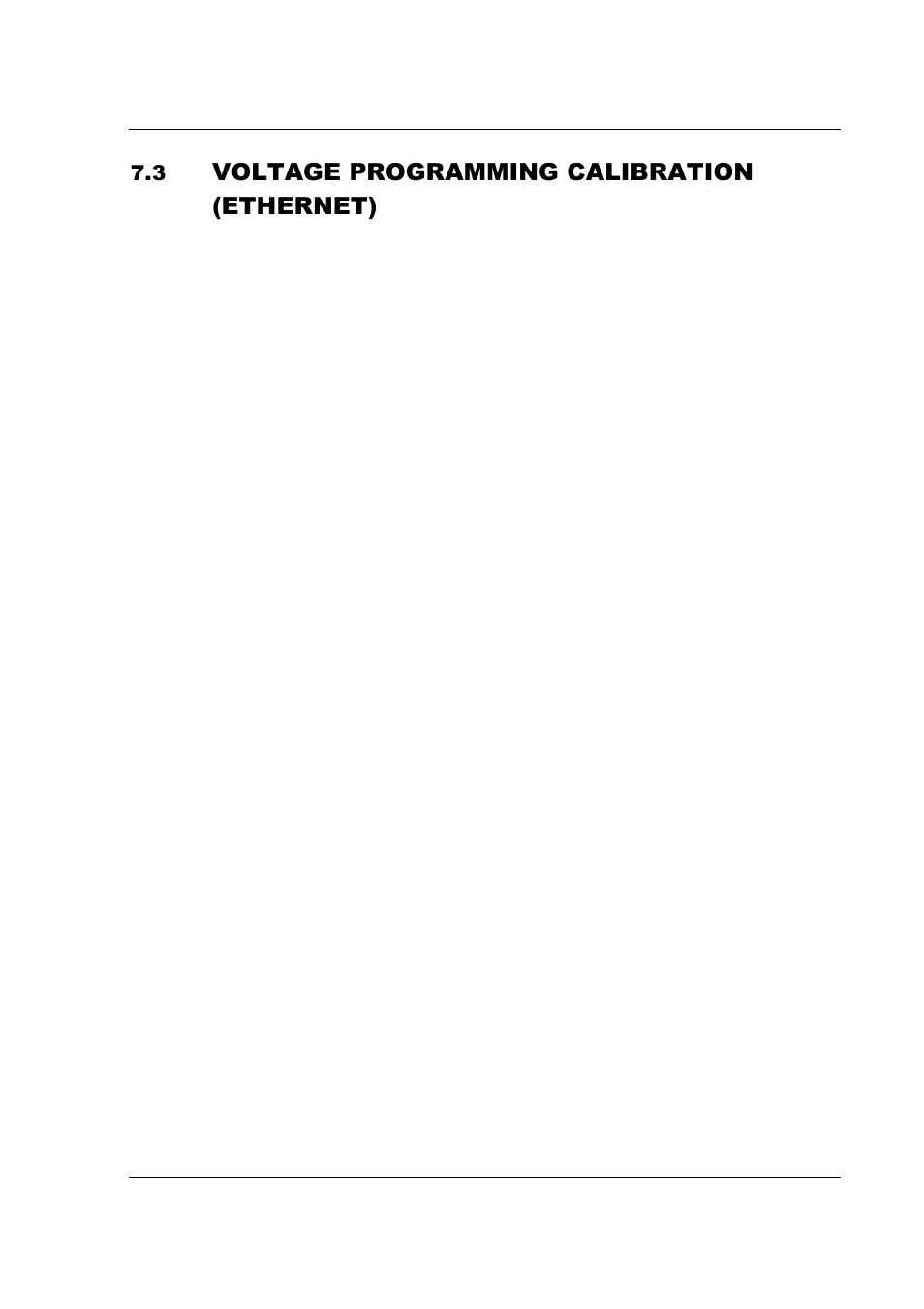 Voltage programming calibration (ethernet) | AMETEK SFA Series Ethernet Programming User Manual | Page 137 / 159