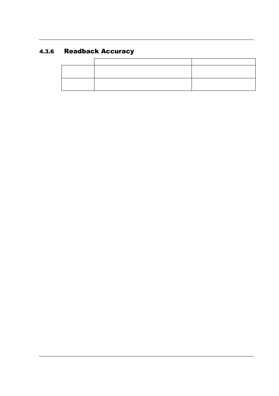 Readback accuracy | AMETEK SFA Series Ethernet Programming User Manual | Page 37 / 159