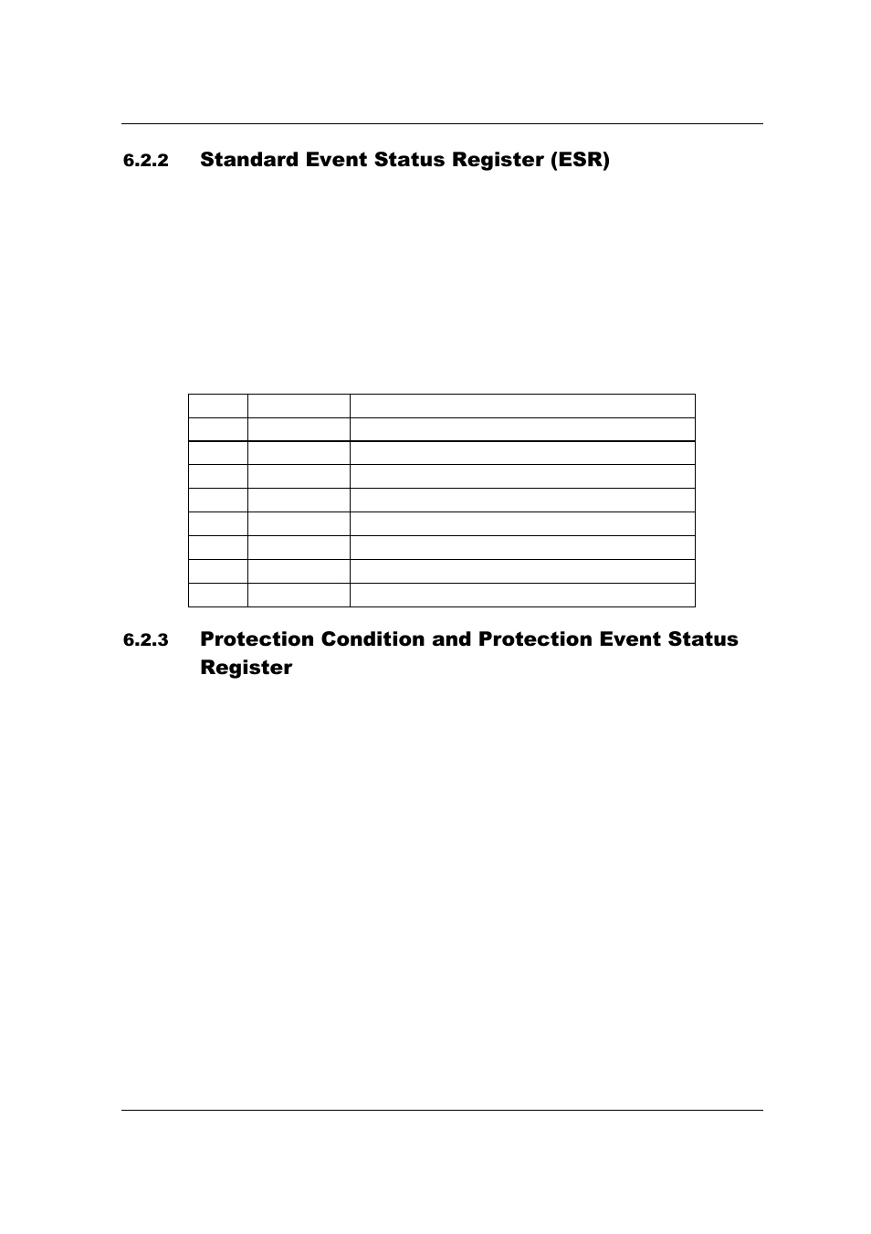 Standard event status register (esr) | AMETEK SFA Series Ethernet Programming User Manual | Page 75 / 159