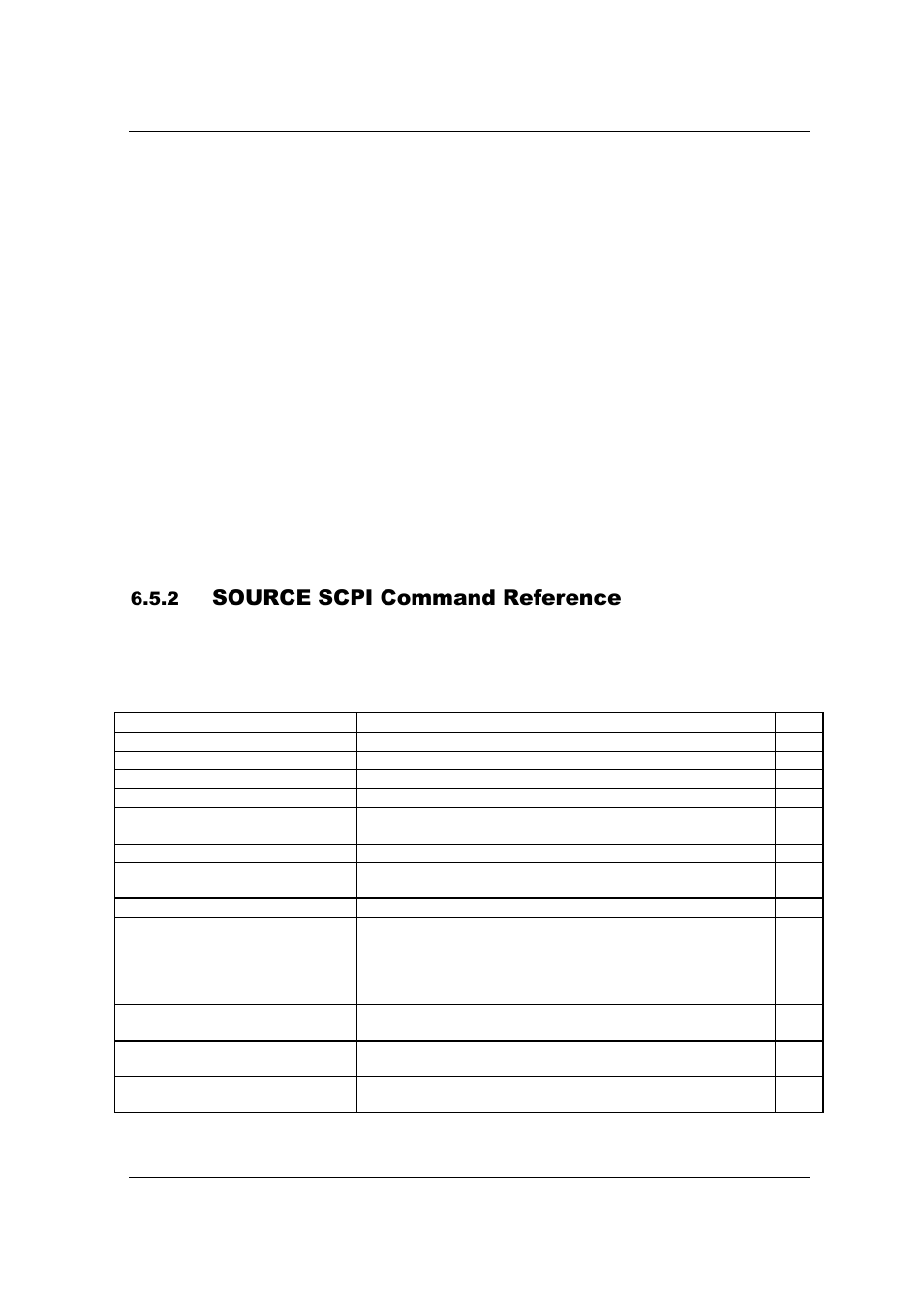 Source scpi command reference | AMETEK SFA Series Ethernet Programming User Manual | Page 85 / 159