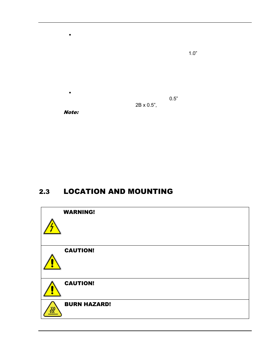 Location and mounting -2, Location and mounting | AMETEK SGA Series User Manual | Page 22 / 97