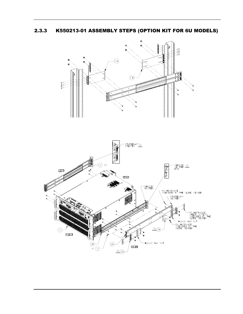 Figure 2-2. rack mount assembly for 6u models -6 | AMETEK SGA Series User Manual | Page 26 / 97