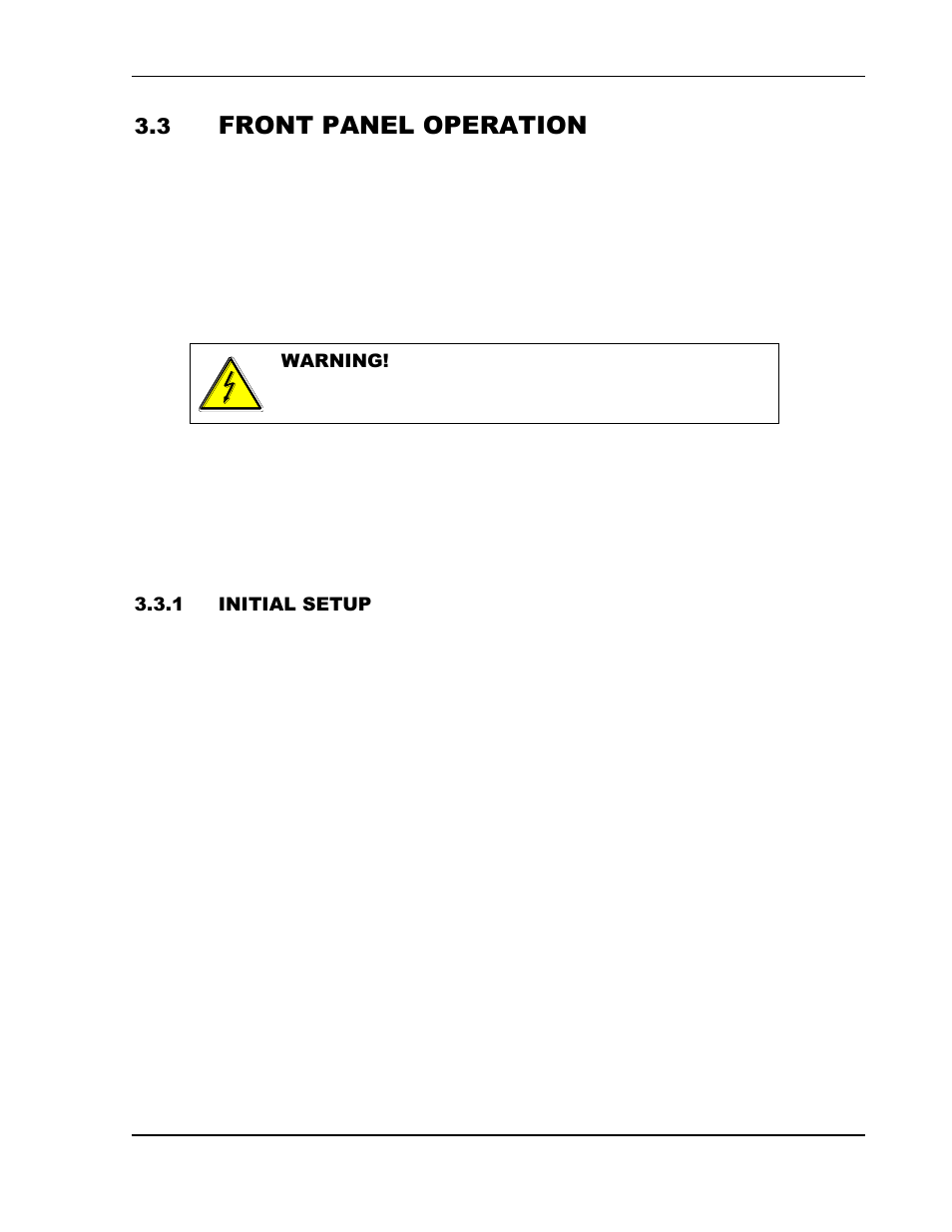 Front panel operation -10, Initial setup -10, Front panel operation | AMETEK SGA Series User Manual | Page 60 / 97