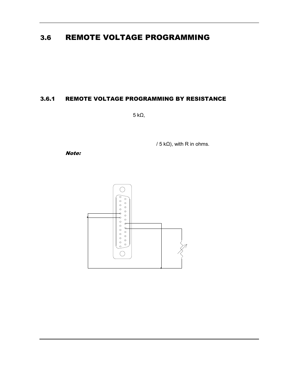 Remote voltage programming -20, Remote voltage programming by resistance -20, Remote voltage programming | AMETEK SGA Series User Manual | Page 70 / 97