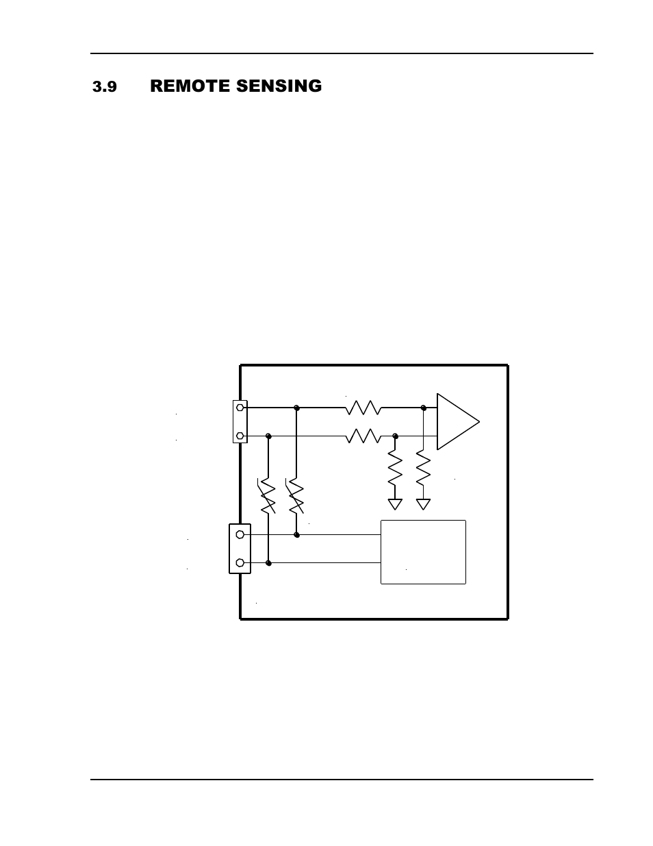 Remote sensing -25, Figure 3-22. remote voltage sensing network -25, N 3.9 | Power supply, Remote sensing | AMETEK SGA Series User Manual | Page 75 / 97