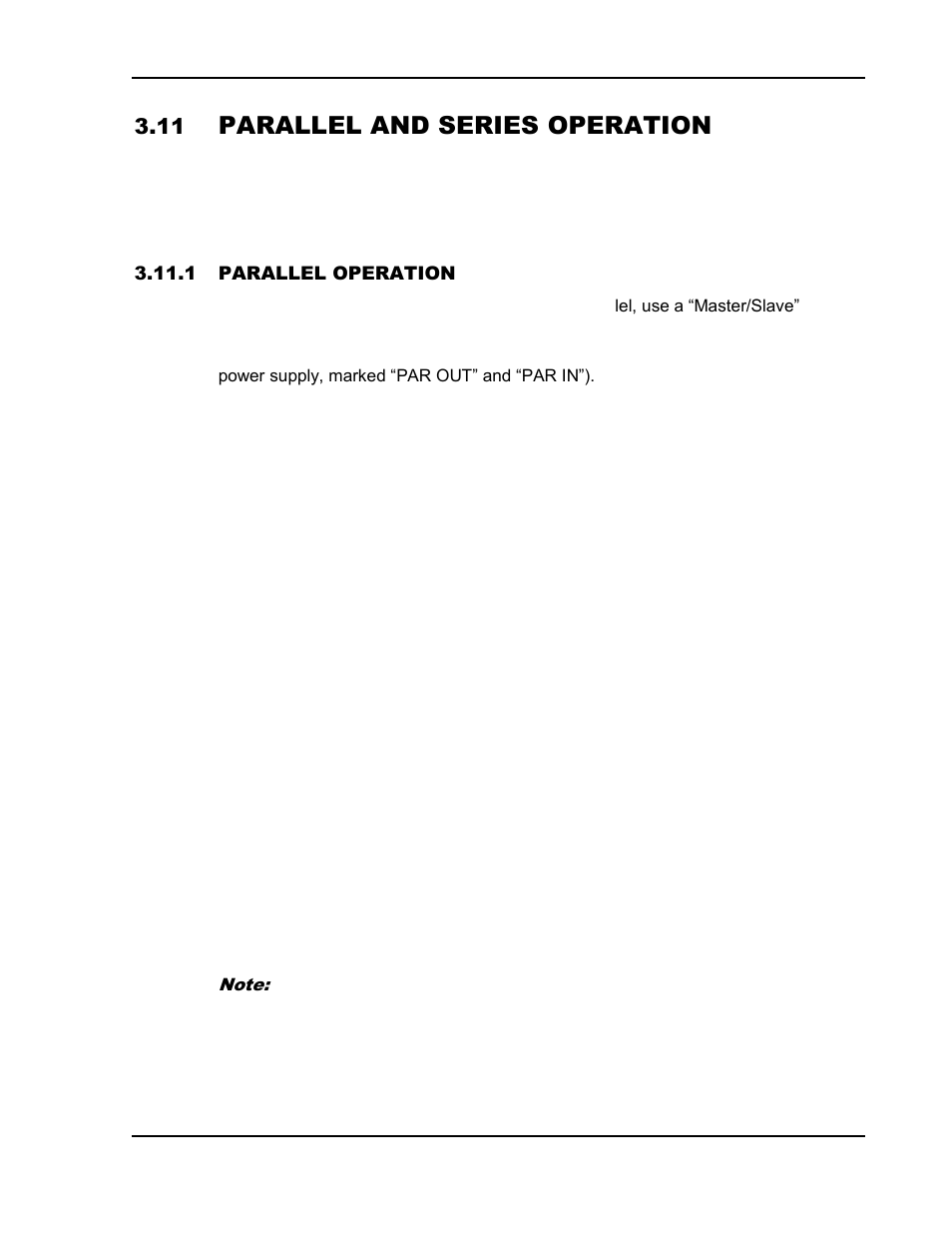 Parallel and series operation -29, Parallel operation -29, N 3.11 | Parallel and series operation | AMETEK SGA Series User Manual | Page 79 / 97