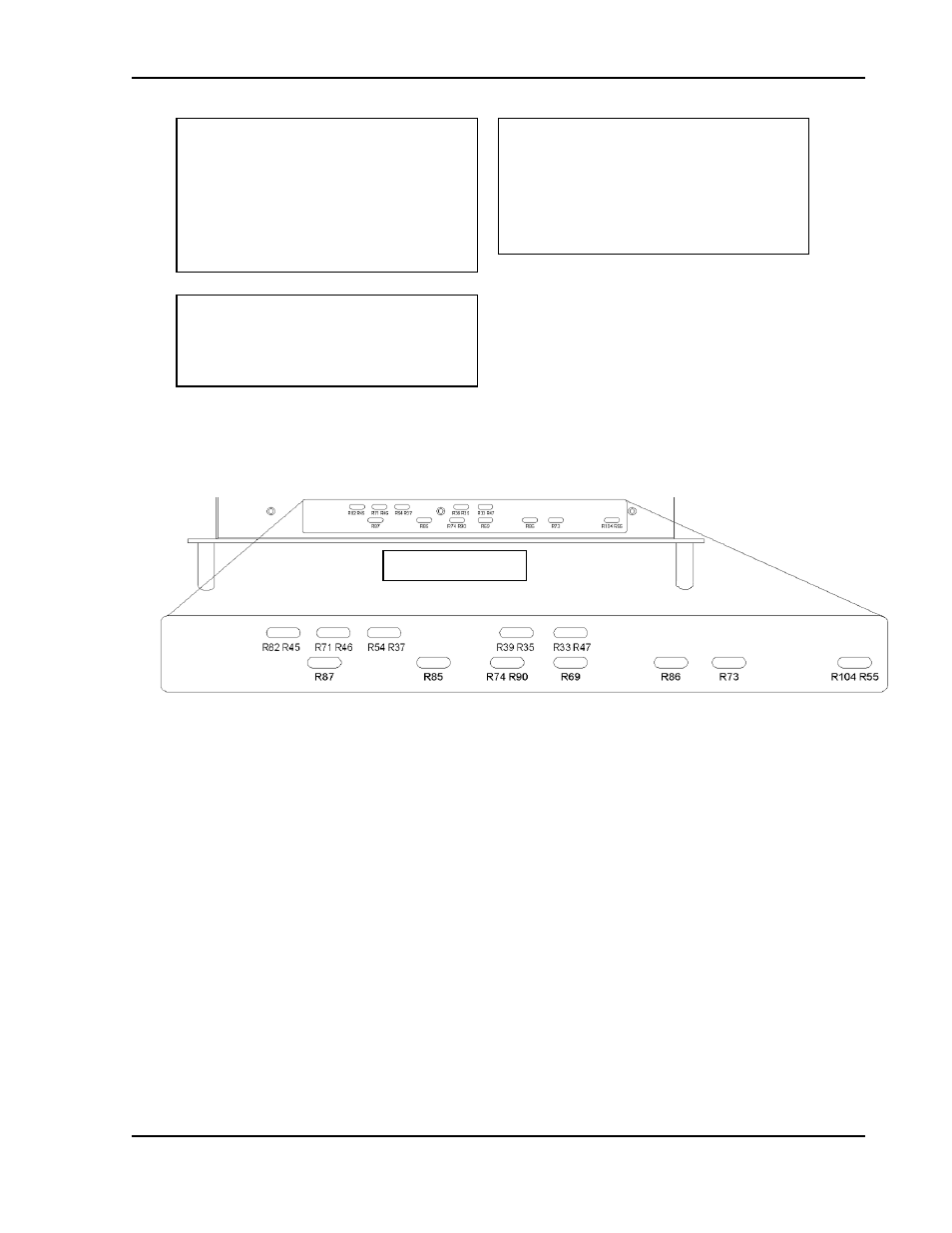 Figure 4-1. potentiometer locations -7 | AMETEK SGA Series User Manual | Page 89 / 97
