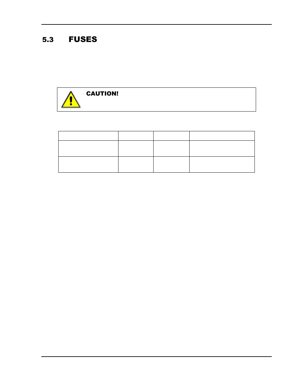 Fuses -3, Table 4.1. fuse ratings -3, Fuses | AMETEK SGA Series User Manual | Page 93 / 97