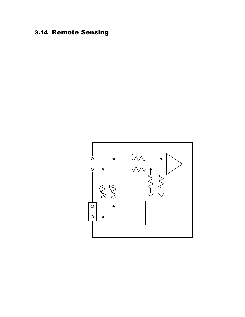 Remote sensing -52, Figure 3-23. remote voltage sensing network -52, N 3.14 | Power supply, Remote sensing | AMETEK SGI Series User Manual | Page 104 / 128