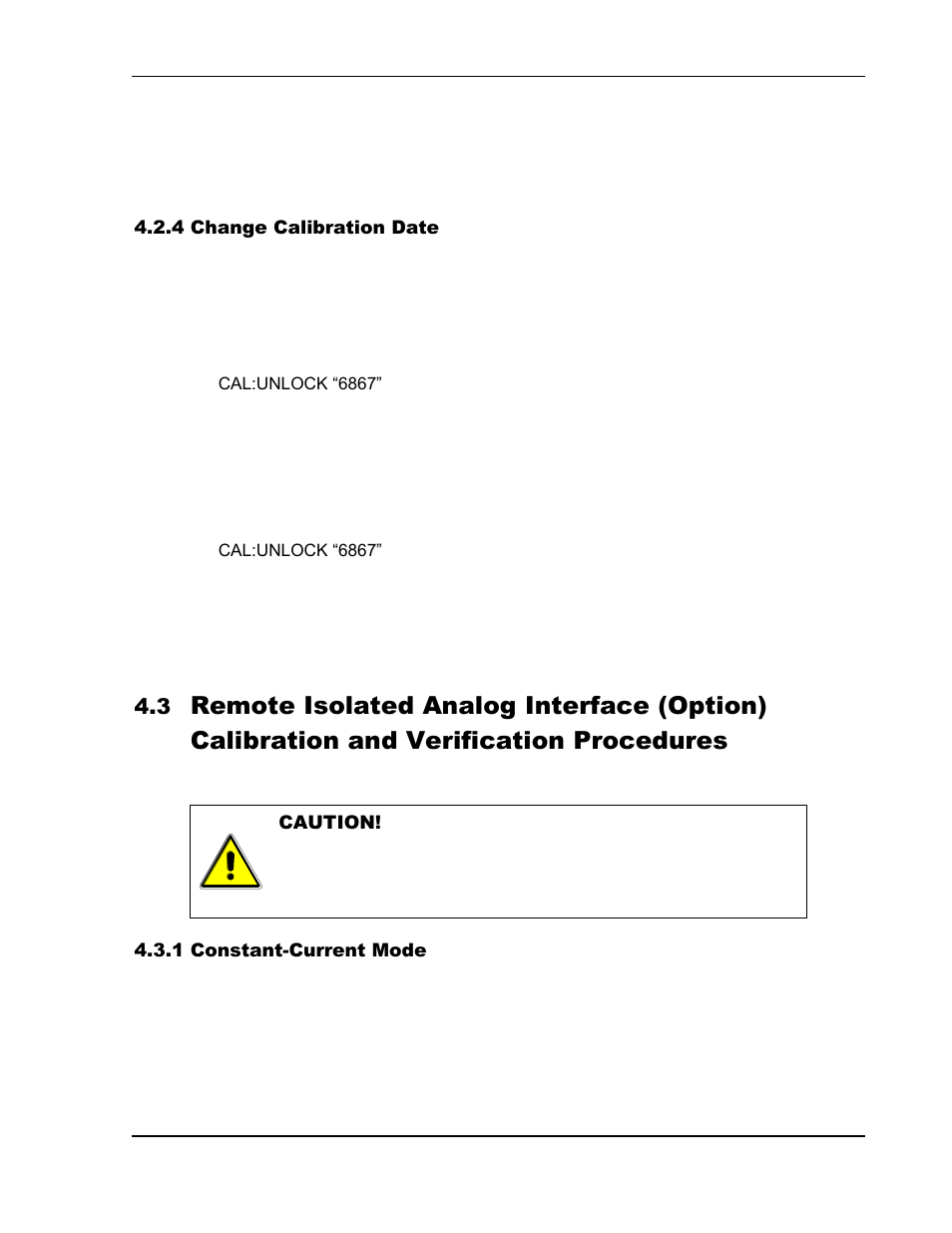 Change calibration date -64, Procedures -64, Constant-current mode -64 | AMETEK SGI Series User Manual | Page 116 / 128