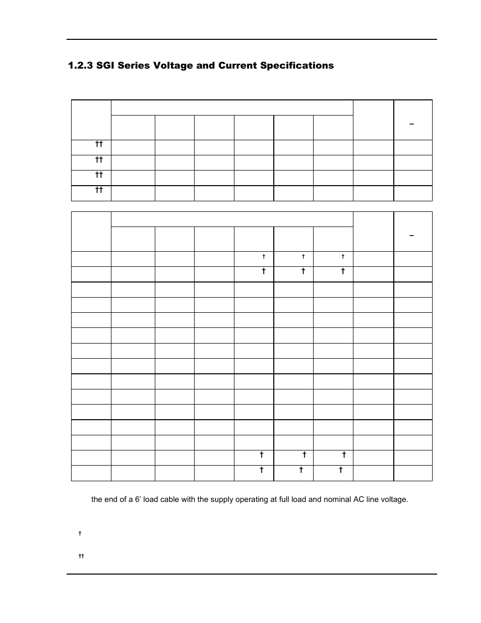 Sgi series voltage and current specifications -7 | AMETEK SGI Series User Manual | Page 21 / 128