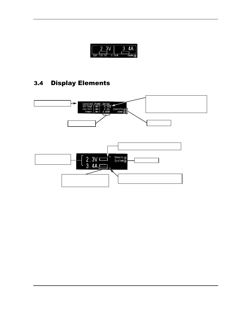 Display elements -14, Display elements | AMETEK SGI Series User Manual | Page 66 / 128