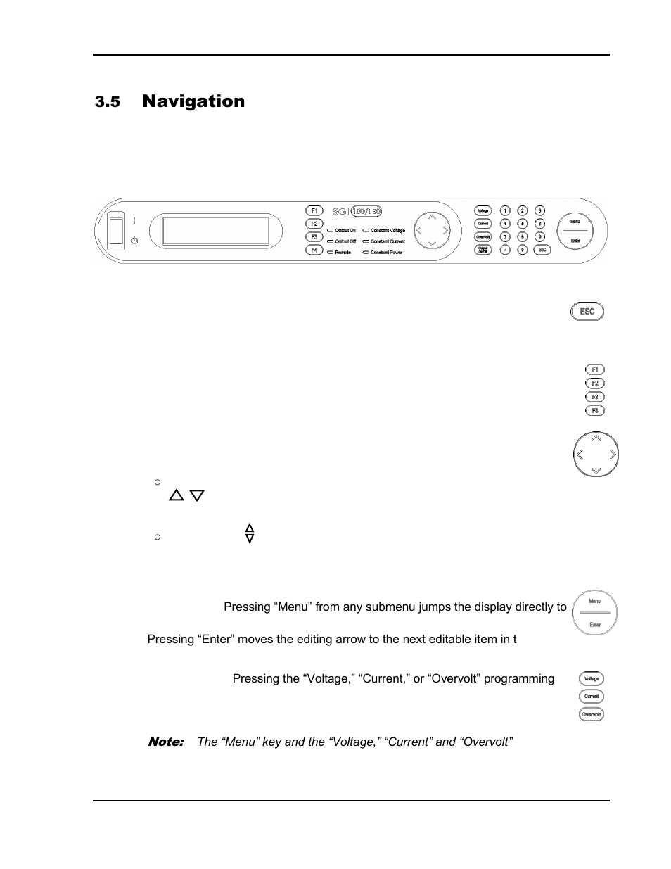 Navigation -15, Navigation | AMETEK SGI Series User Manual | Page 67 / 128