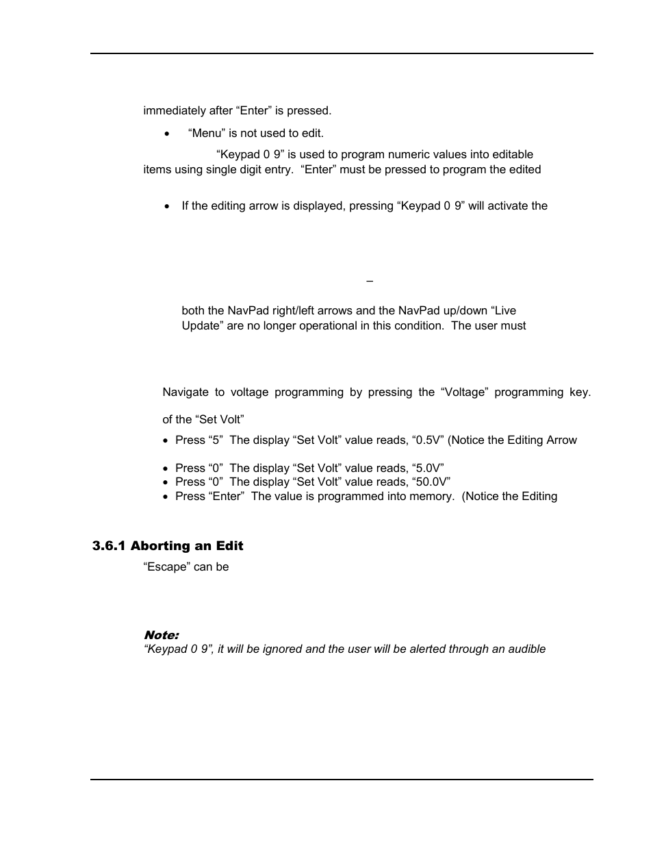 Aborting an edit -17 | AMETEK SGI Series User Manual | Page 69 / 128