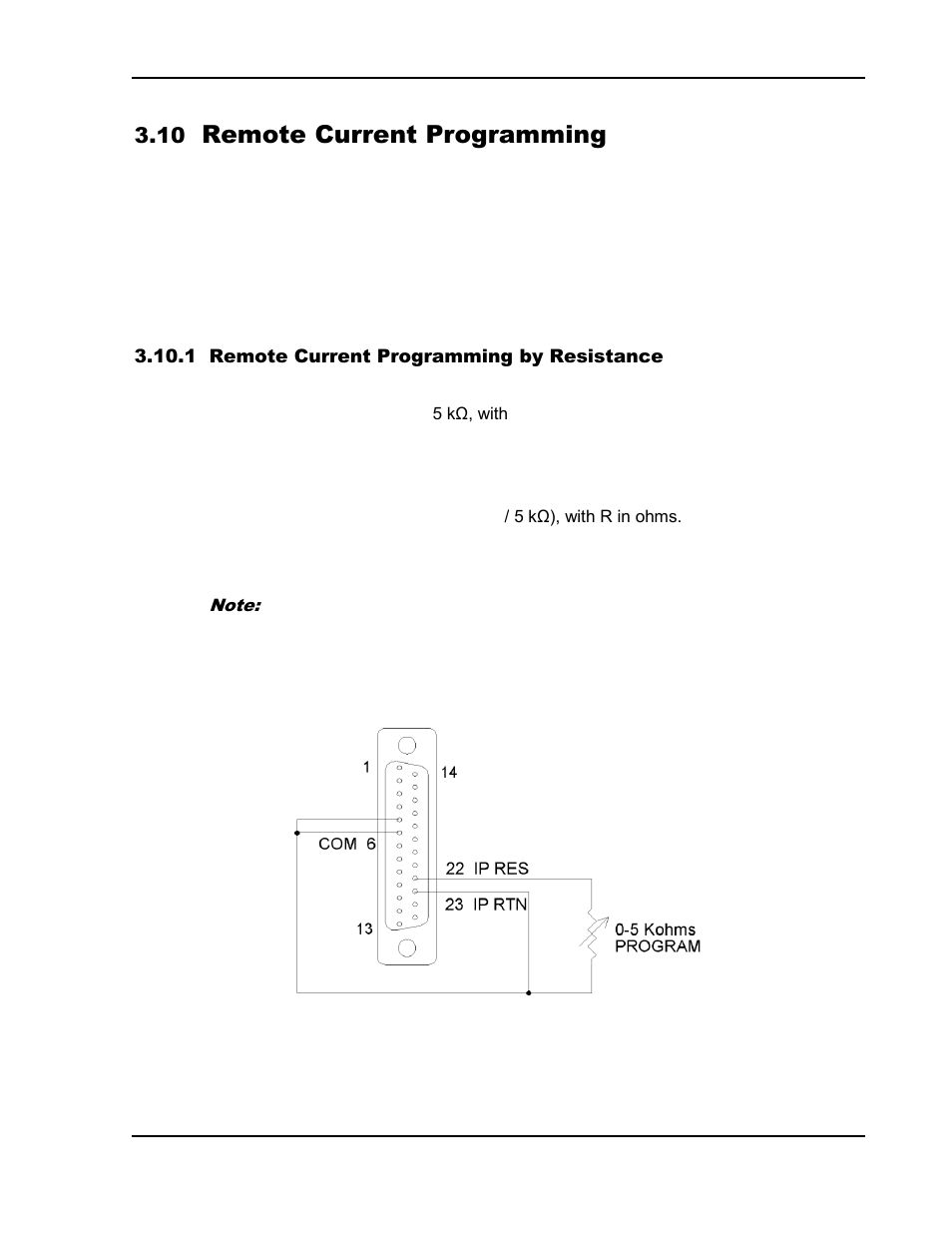 Remote current programming -45, Remote current programming by resistance -45, Remote current programming | AMETEK SGI Series User Manual | Page 97 / 128