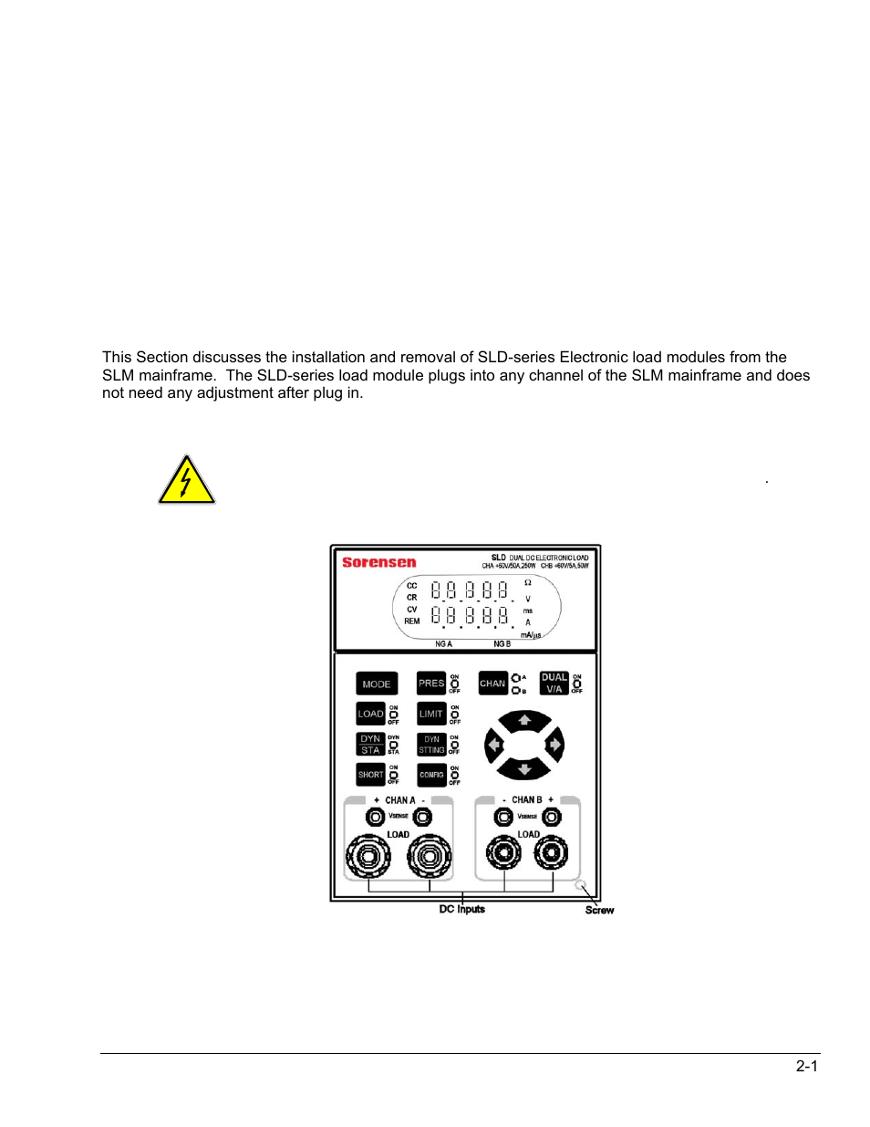 Section 2 installation, Installation | AMETEK SLD Series User Manual | Page 23 / 89