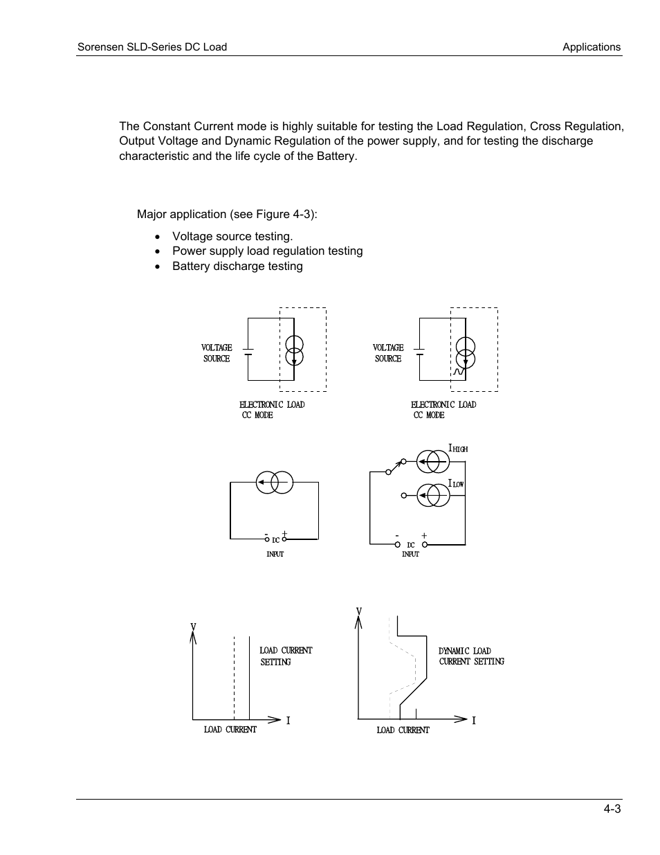 3 constant current (cc) mode application, 1 static mode, Constant current (cc) mode application | AMETEK SLD Series User Manual | Page 49 / 89
