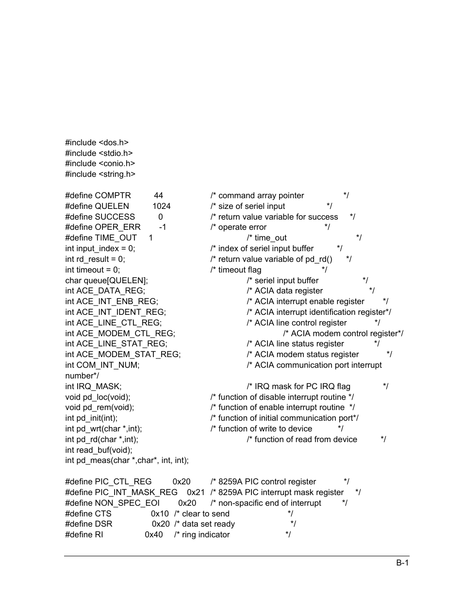 Rs-232, Programming example, Appendix b | AMETEK SLD Series User Manual | Page 79 / 89