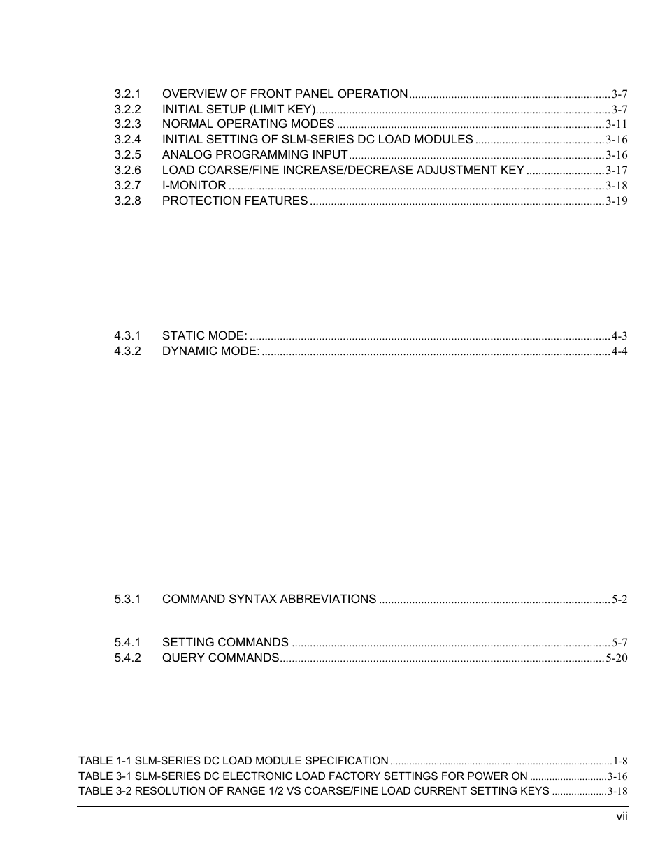 Appendix a, List of tables | AMETEK SLM Series RevC User Manual | Page 11 / 85